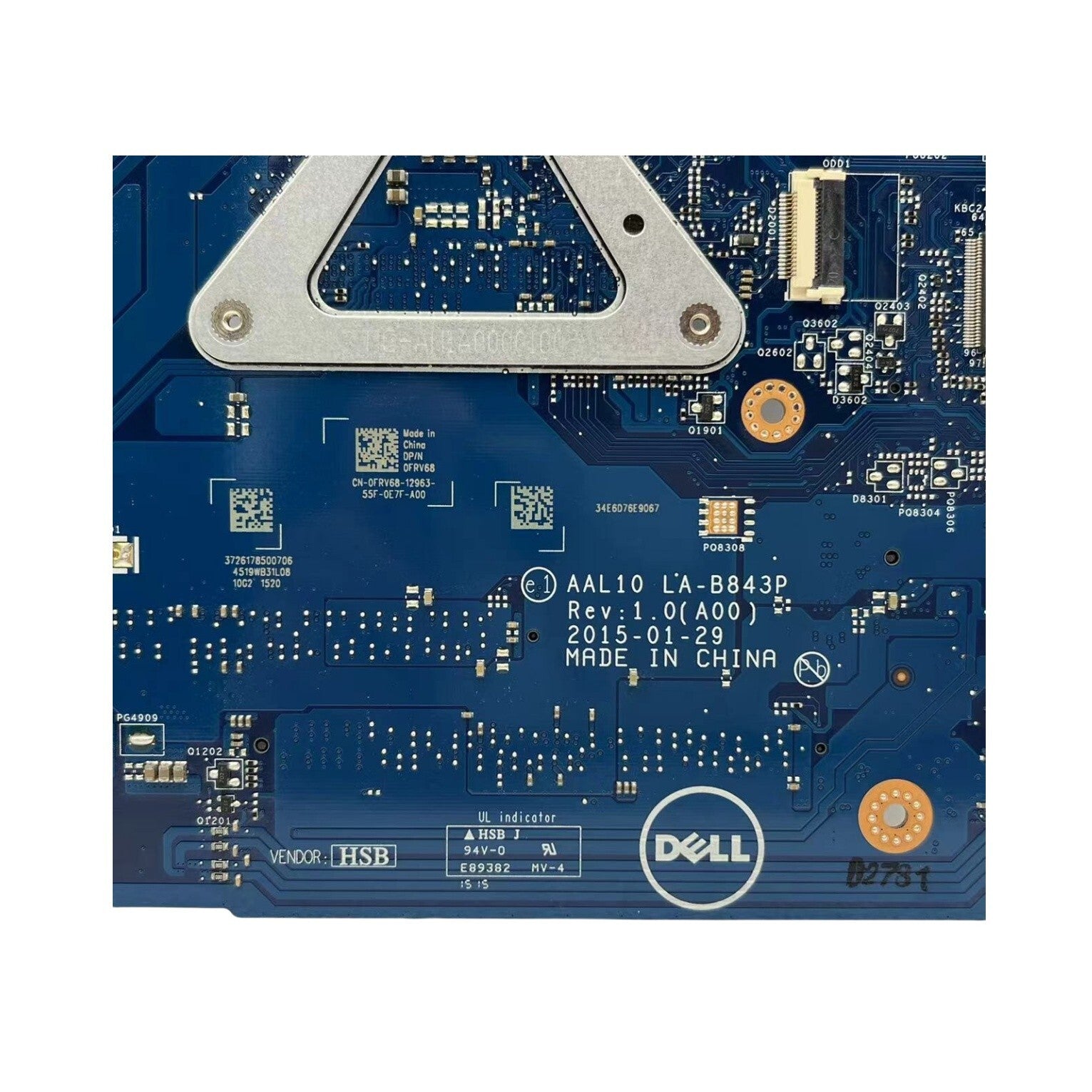 AAL10 LA-B843P For DELL Inspiron 5758 Motherboard 0FRV68 With Core i5-5200U CPU - Bighao-Era Laptop part