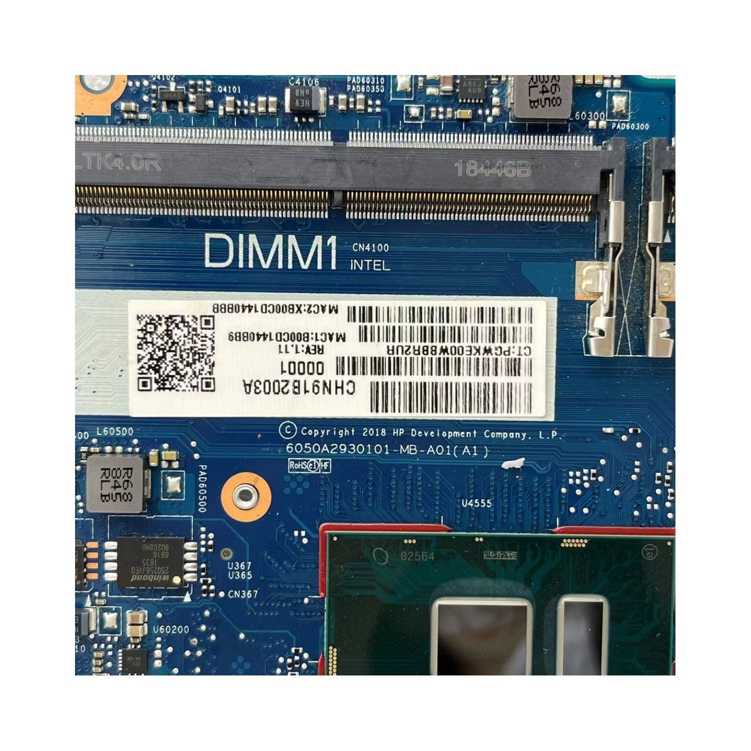 HP Elitebook 640 G4 Motherboard 6050A2930101 L09565-001/601 i5-7200U CPU - Bighao-Era Laptop part