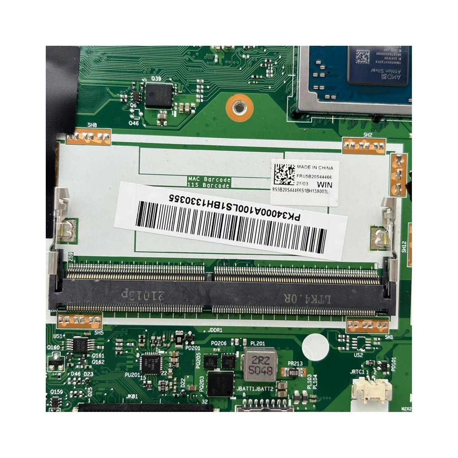 5B20S44466 Lenovo Ideapad 3 15ADA05 Motherboard NM-C821 with Athlon 3050U CPU and 4GB RAM - Bighao-Era Laptop part