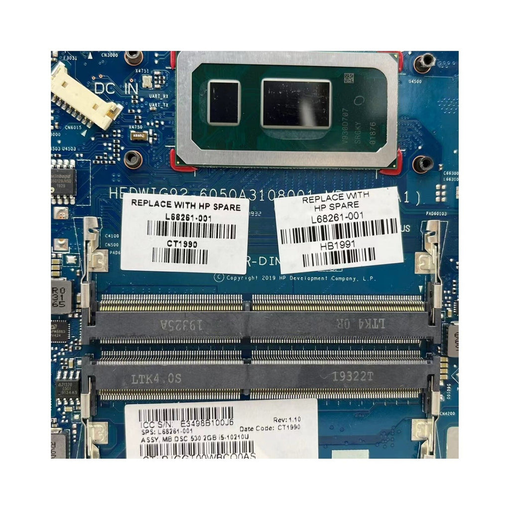 6050A3108001 HP 14-CF Motherboard L68261-001 i5-10210u CPU Radeon 530 2GB Replacement - Bighao-Era Laptop part