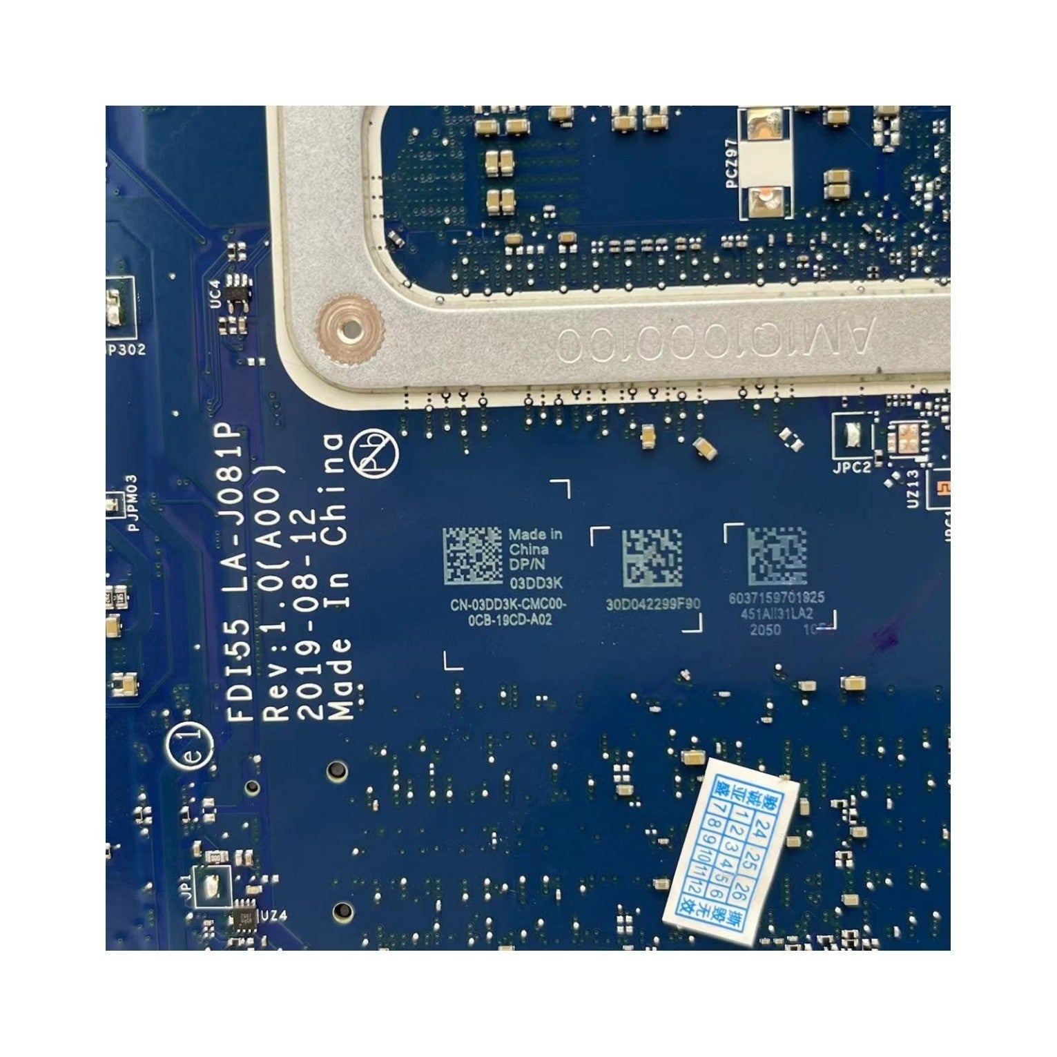 Dell Inspiron 3593 Motherboard LA-J081P UMA with i3-1005G1 CPU - Bighao-Era Laptop part
