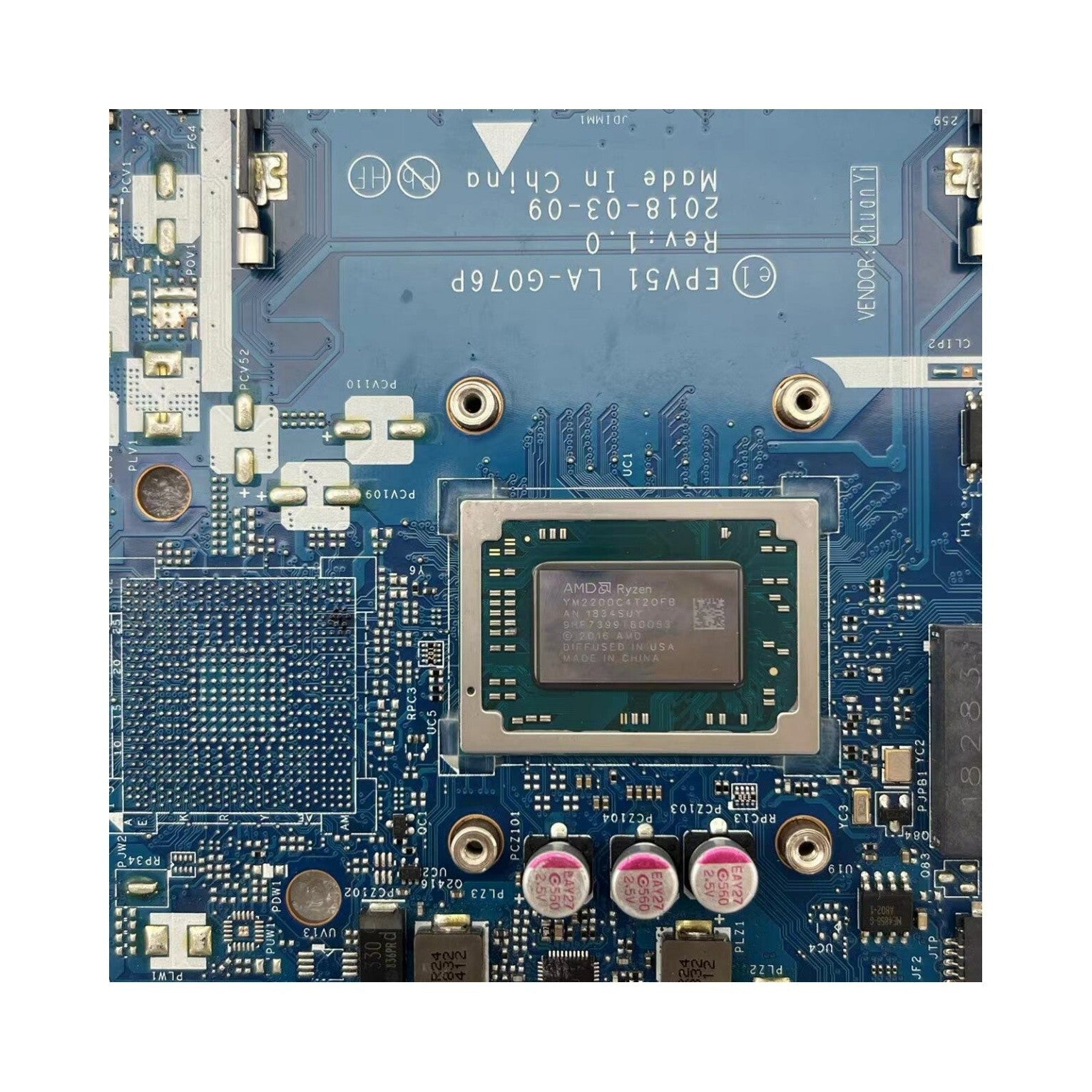 EPV51 LA-G076P For HP 15-DB Laptop Motherboard With R3-2200U CPU L20666-601 - Bighao-Era Laptop part