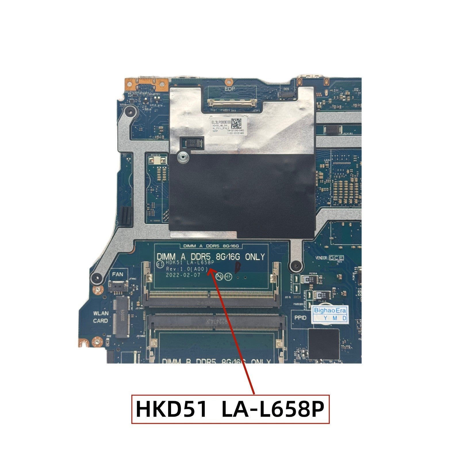 Dell G15 5525 Motherboard R7-6800H CPU RTX3050Ti 4GB-GPU DDR5 LA-L658P CN-043GG8 - Bighao-Era Laptop part