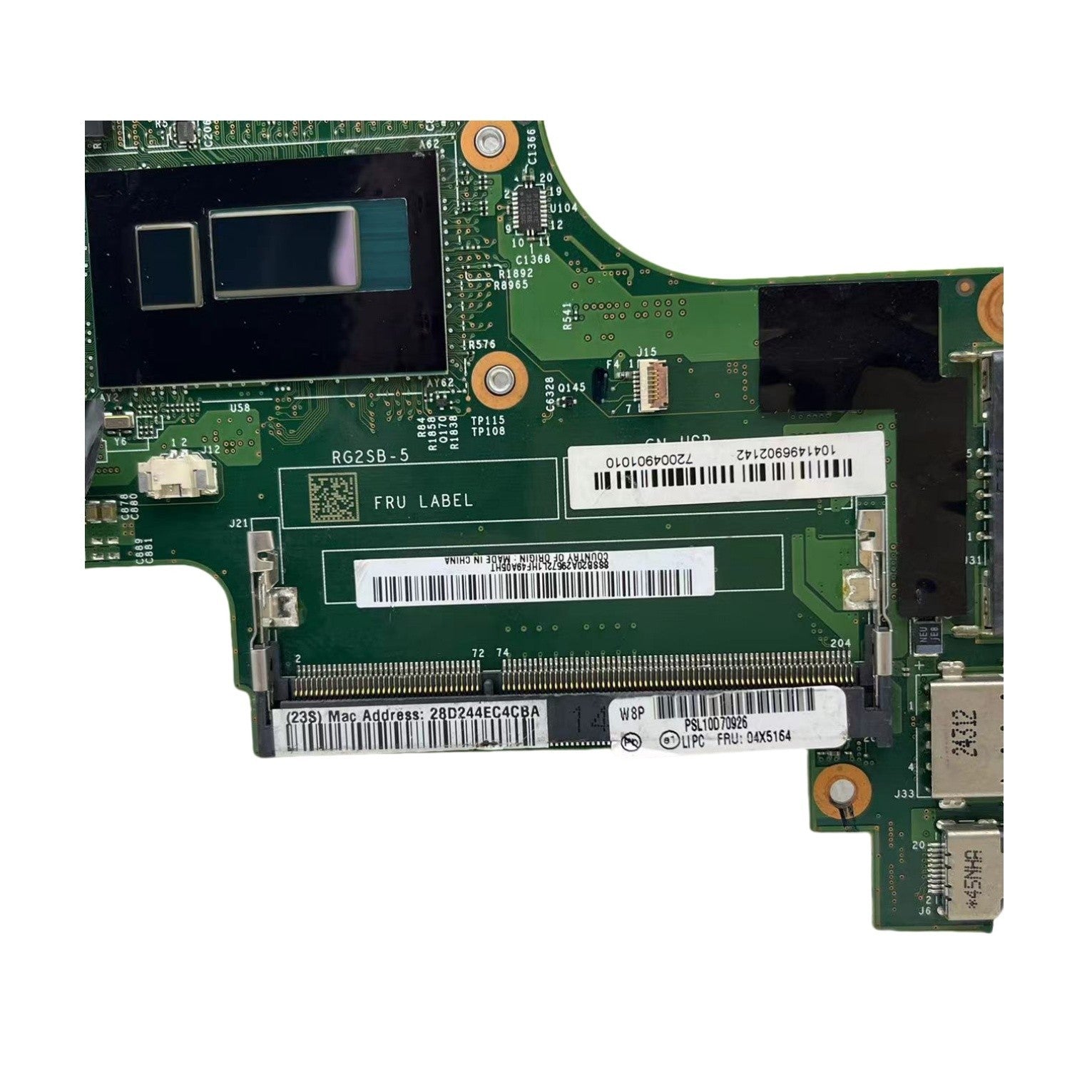 FRU:04X5164 For Lenovo ThinkPad X240 Laptop Motherboard i5-4300U VIUX1 NM-A091 - Bighao-Era Laptop part