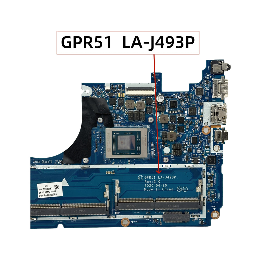 HP ENVY X360 15-EE Motherboard LA-J493P L93113-601 with R5-4500U for Model 15-ee0013dx - Bighao-Era Laptop part