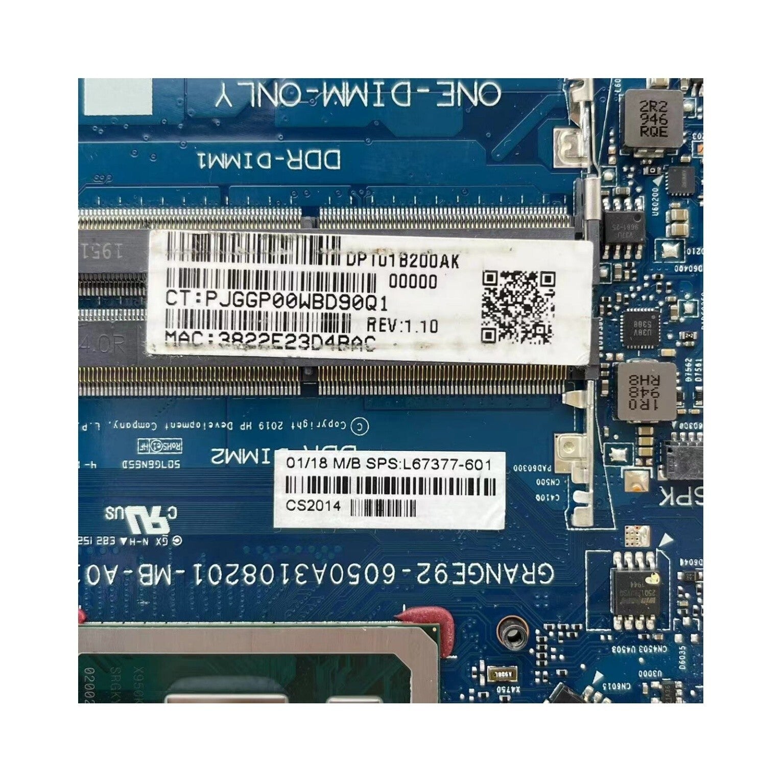 HP 240 G7 14-CK Motherboard 6050A3108201 for i5-10210U CPU L67377-601 - Bighao-Era Laptop part
