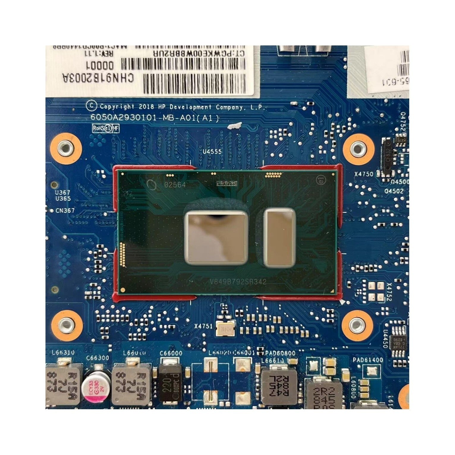 HP Elitebook 640 G4 Motherboard 6050A2930101 L09565-001/601 i5-7200U CPU - Bighao-Era Laptop part