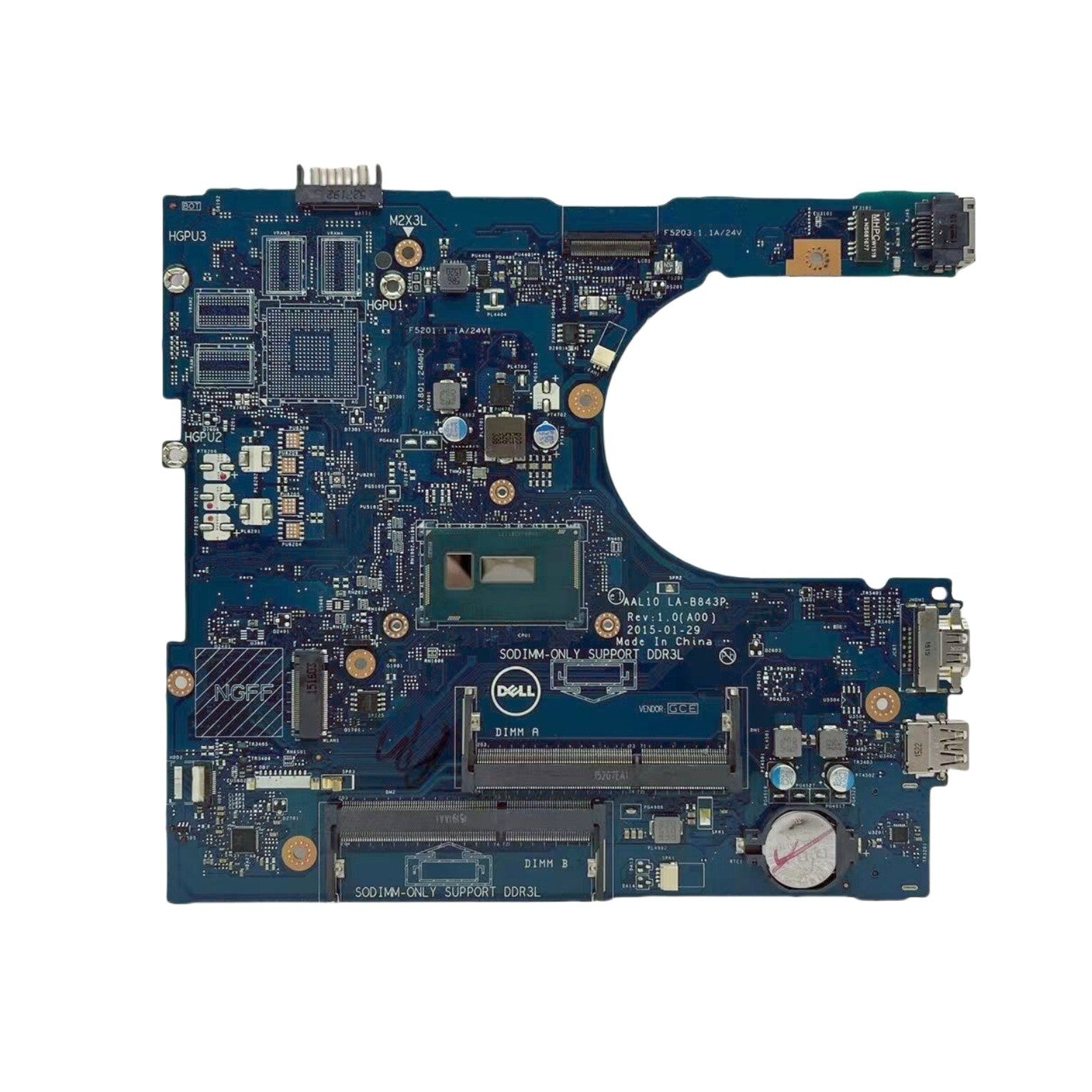 LA-B843P For Dell Inspiron 5558 Laptop Motherboard 04CN4G With Core i3-5015U CPU - Bighao-Era Laptop part
