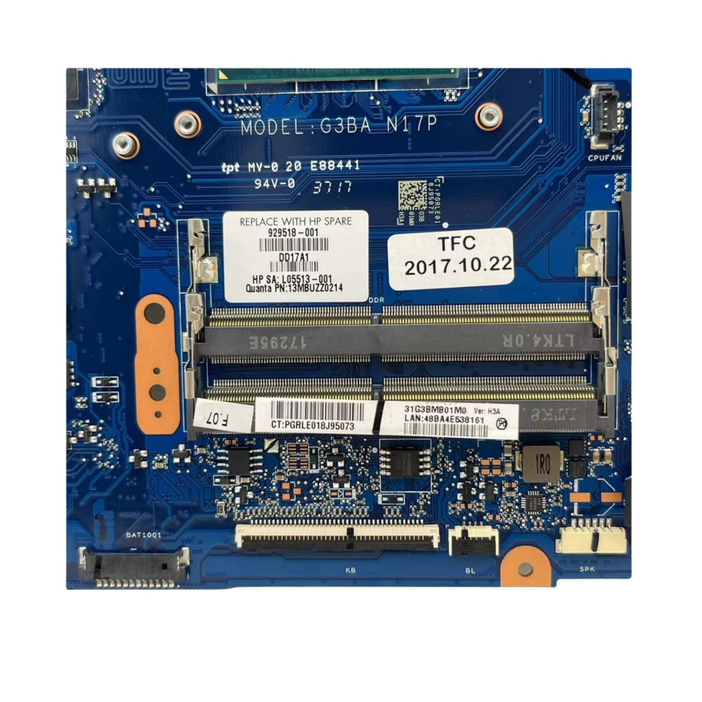 929518-001 For HP TPN-Q195 17-AN Motherboard i7-7700HQ GTX1050 4GB DAG3BAMBAF0 - Bighao-Era Laptop part