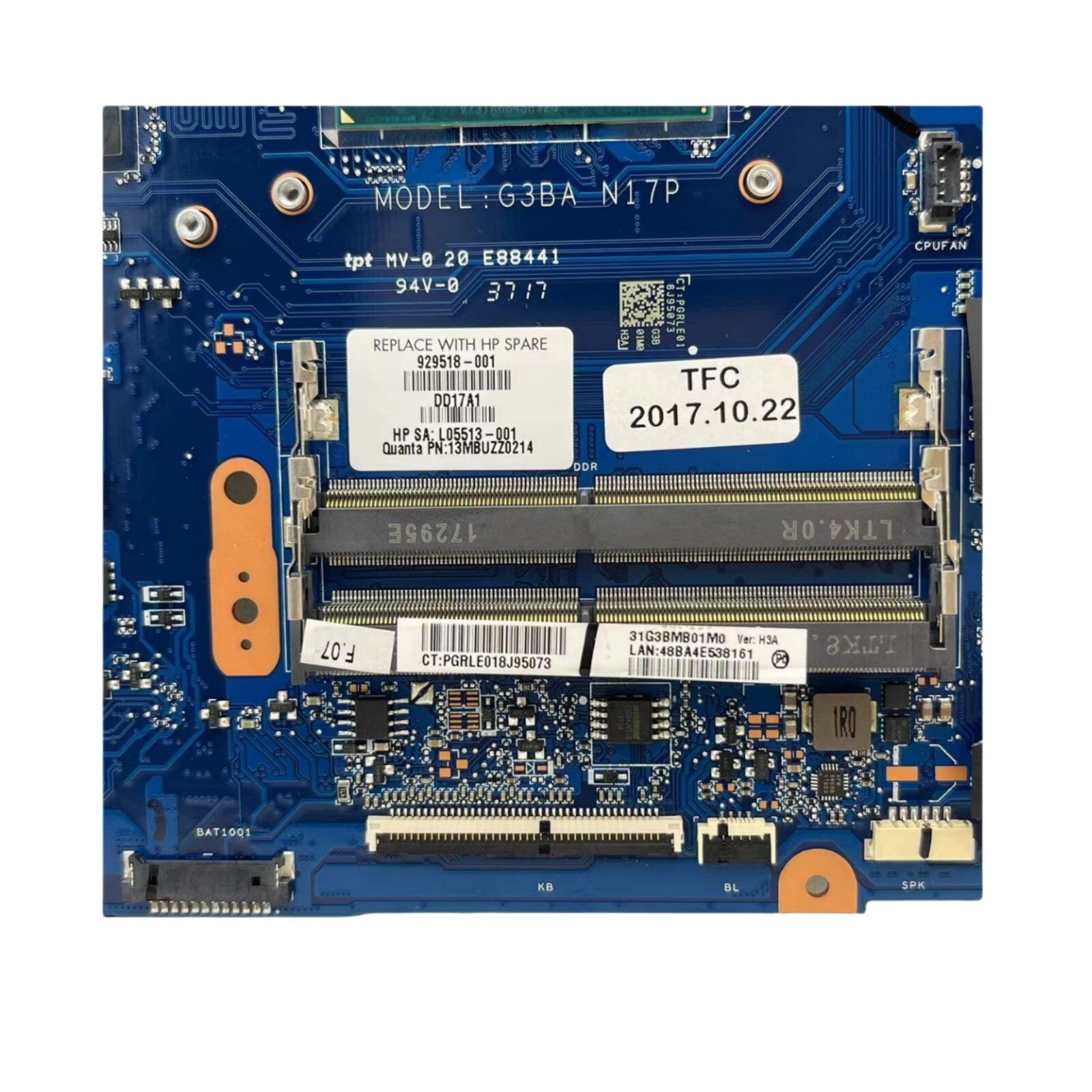 929518-001 For HP TPN-Q195 17-AN Motherboard i7-7700HQ GTX1050 4GB DAG3BAMBAF0 - Bighao-Era Laptop part