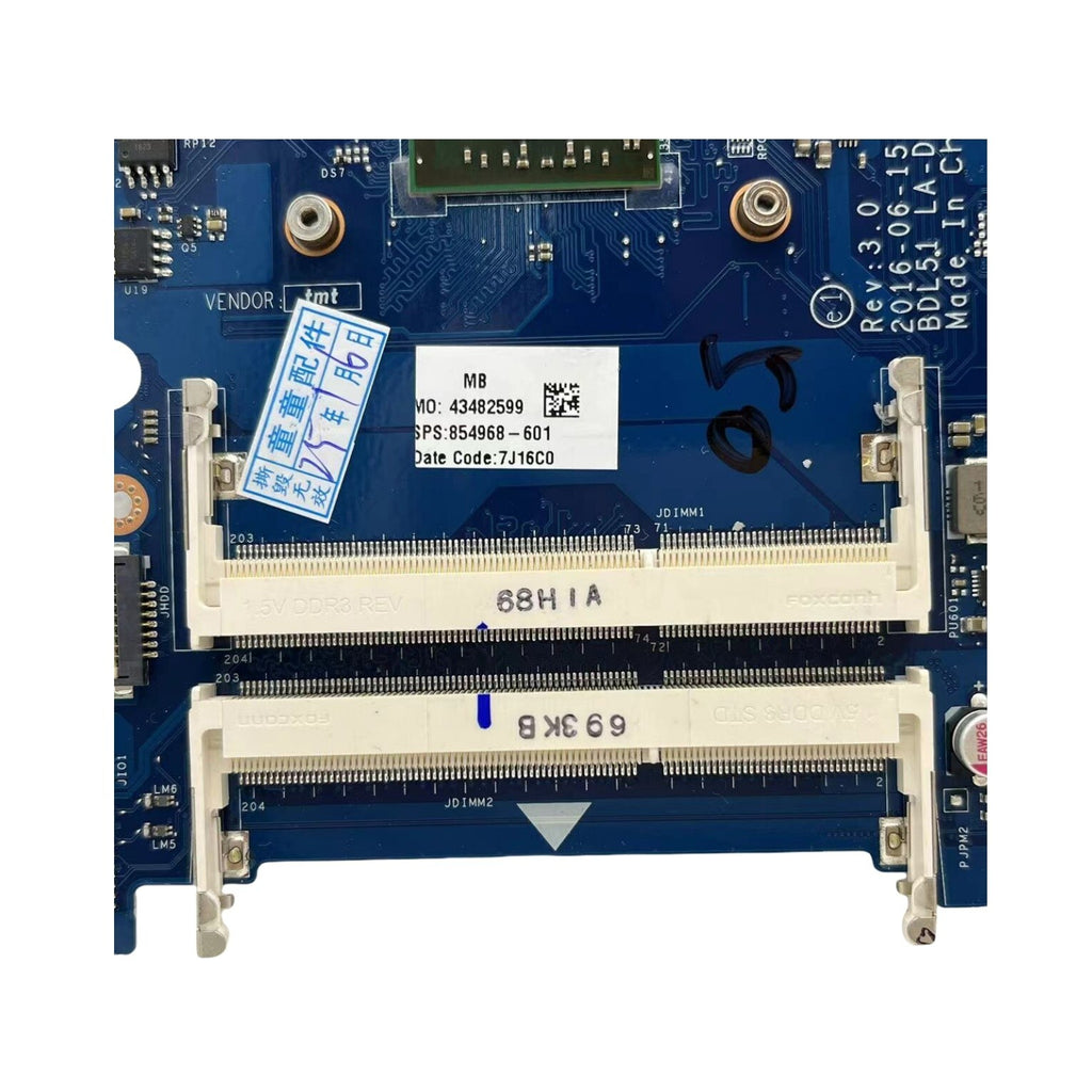 LA-D711P HP Pavilion 15-BA Motherboard with E2-7110 CPU 854968-601 - Bighao-Era Laptop part