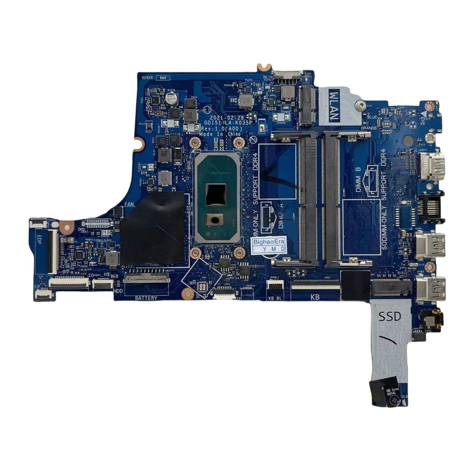 LA-K035P Dell Inspiron 15 3501 Motherboard CN-0P488W with Core i5-1035G1 CPU - Bighao-Era Laptop part