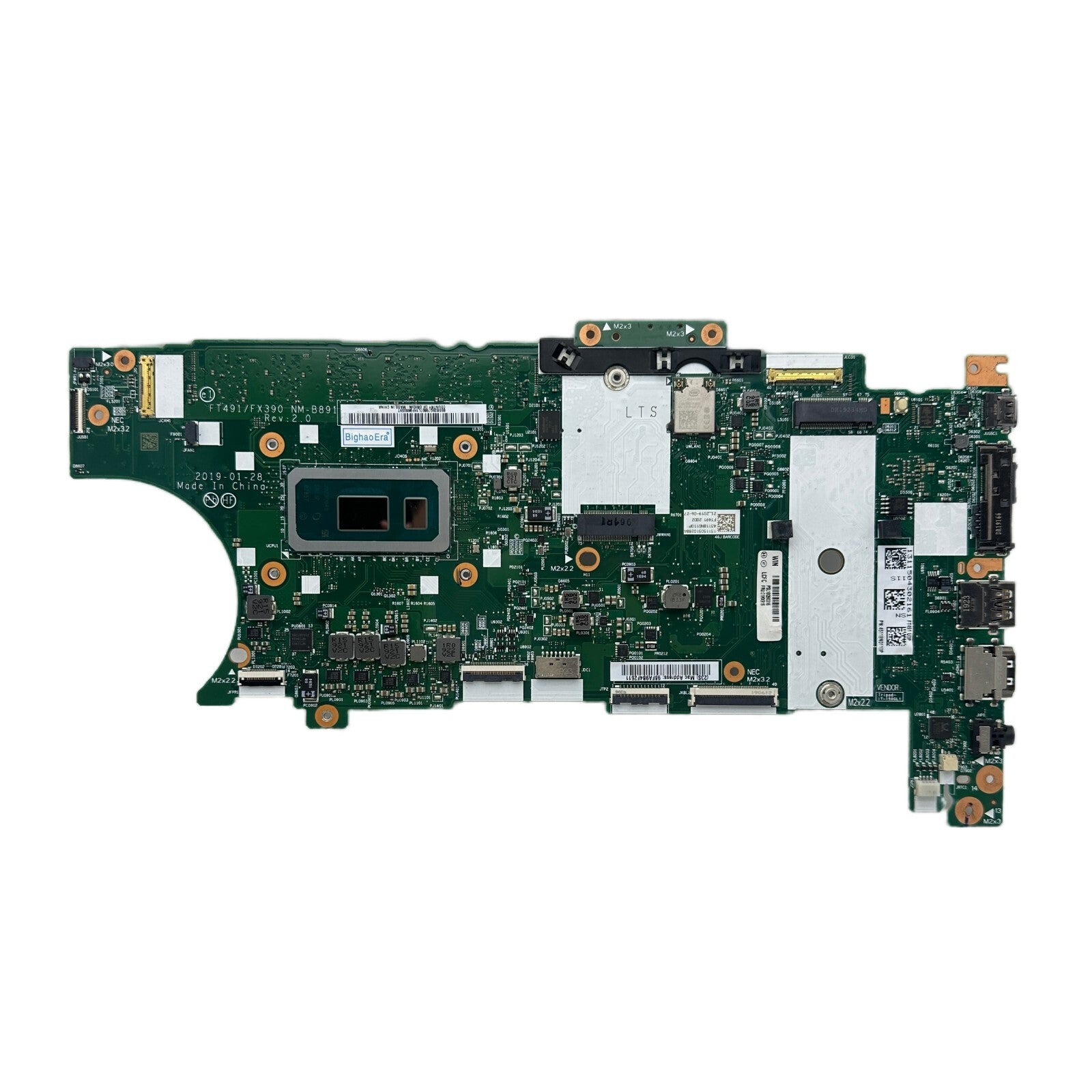 01HX916 For Lenovo ThinkPad T490S X390 Motherboard With i7 CPU 8/16G-RAM NM-B891
