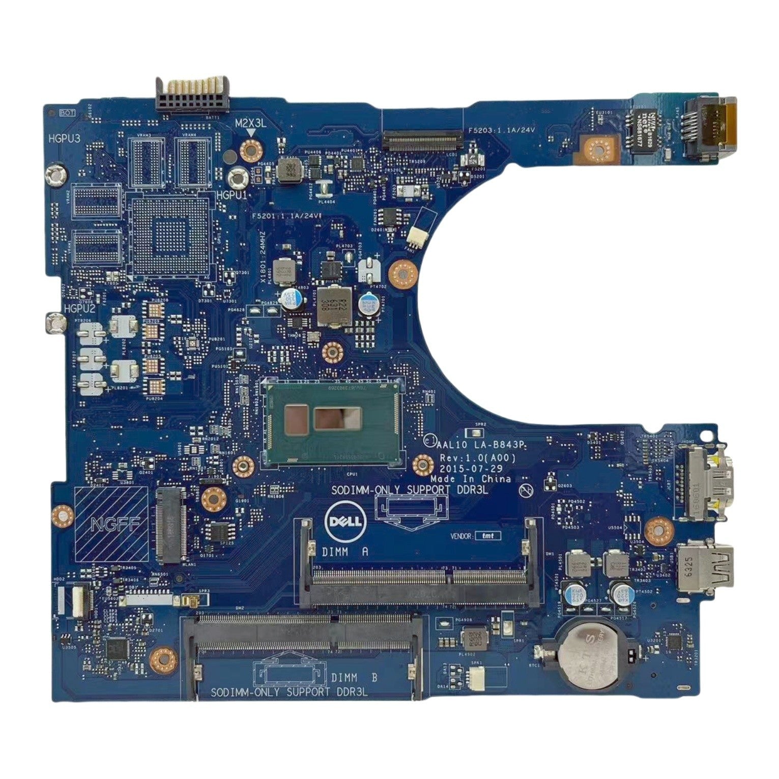LA-B843P Dell Inspiron 15 5558 Motherboard 0NRNP9 Celeron 3205U UMA Replacement - Bighao-Era Laptop part