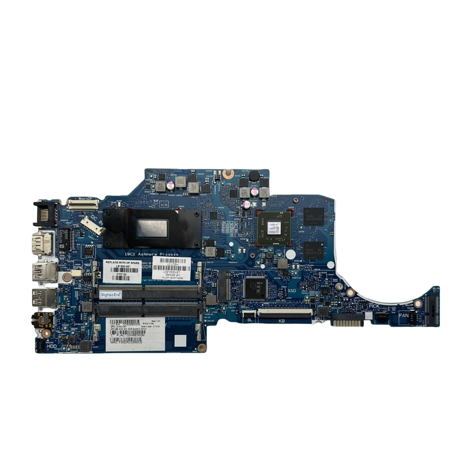 HP 14s-dk Motherboard L51930-601 for R3-3200U CPU and Radeon 530 2GB-GPU - Bighao-Era Laptop part