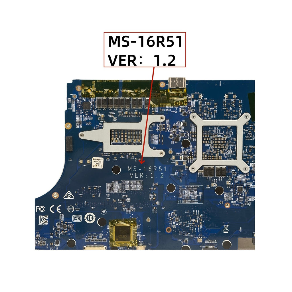 MSI GF63 Thin 10SCXR Motherboard MS-16R51 with i5-10500H CPU and RTX3050 4GB-GPU - Bighao-Era Laptop part