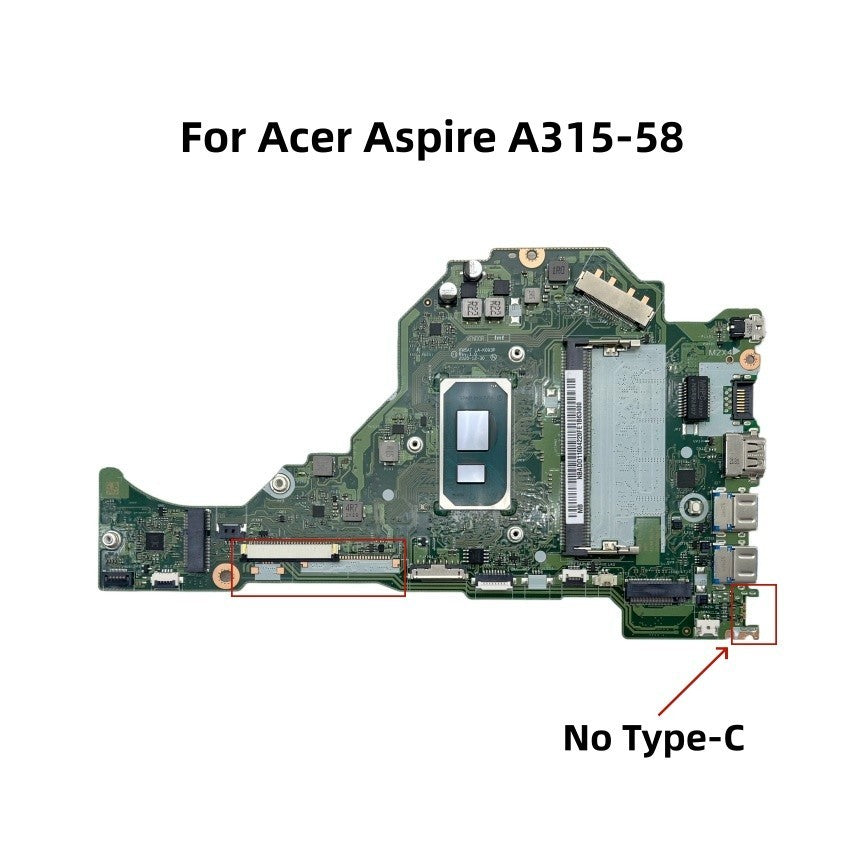 FH5AT LA-K093P Acer Aspire A315-58 Motherboard with i5-1135G7 CPU and 4GB/8GB RAM - Bighao-Era Laptop part