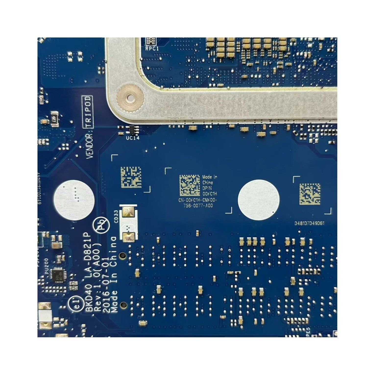 DELL Inspiron 7460 Motherboard LA-D821P with 940MX 2G GPU and i7-7500U 00KC1H - Bighao-Era Laptop part