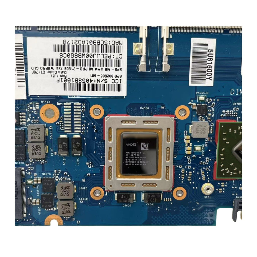 HP Elitebook 725 G2 Motherboard 6050A2631301 with A8 Pro-7150B CPU - Bighao-Era Laptop part