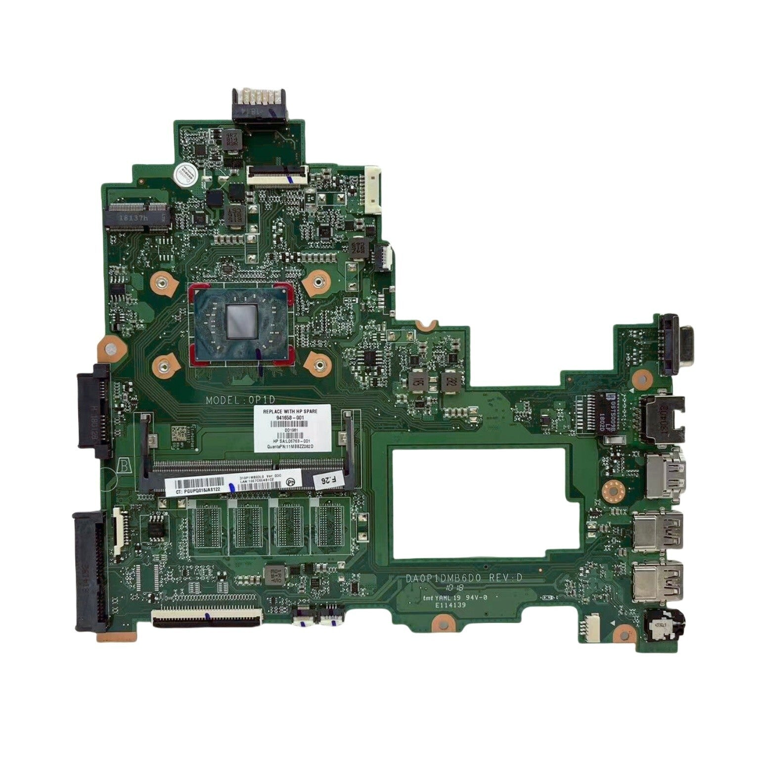 HP Pavilion 240 G6 Motherboard DA00P1MB6D0 0P1D with N3350 CPU 941658-001 - Bighao-Era Laptop part