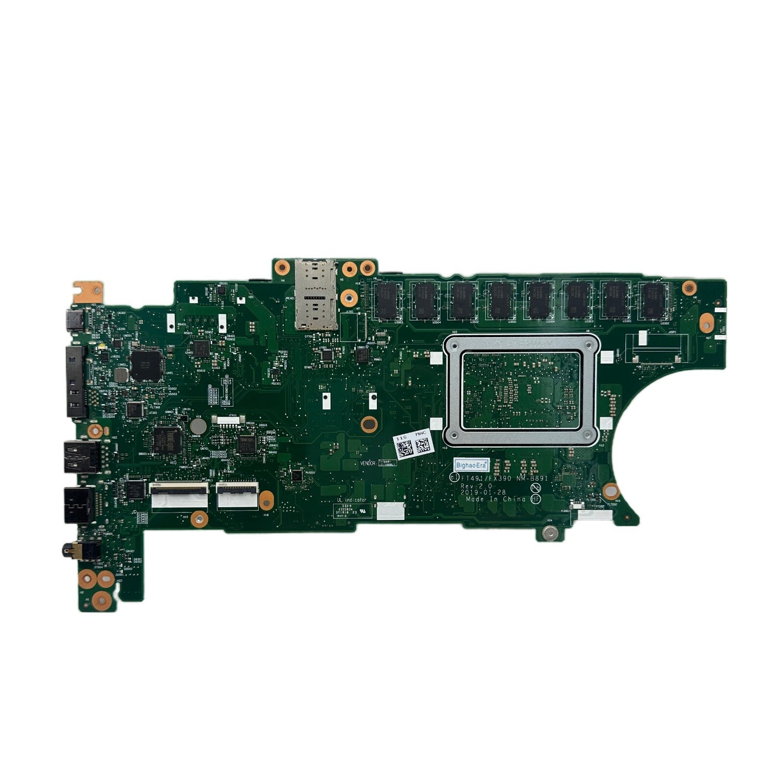 01HX916 For Lenovo ThinkPad T490S X390 Motherboard With i7 CPU 8/16G-RAM NM-B891