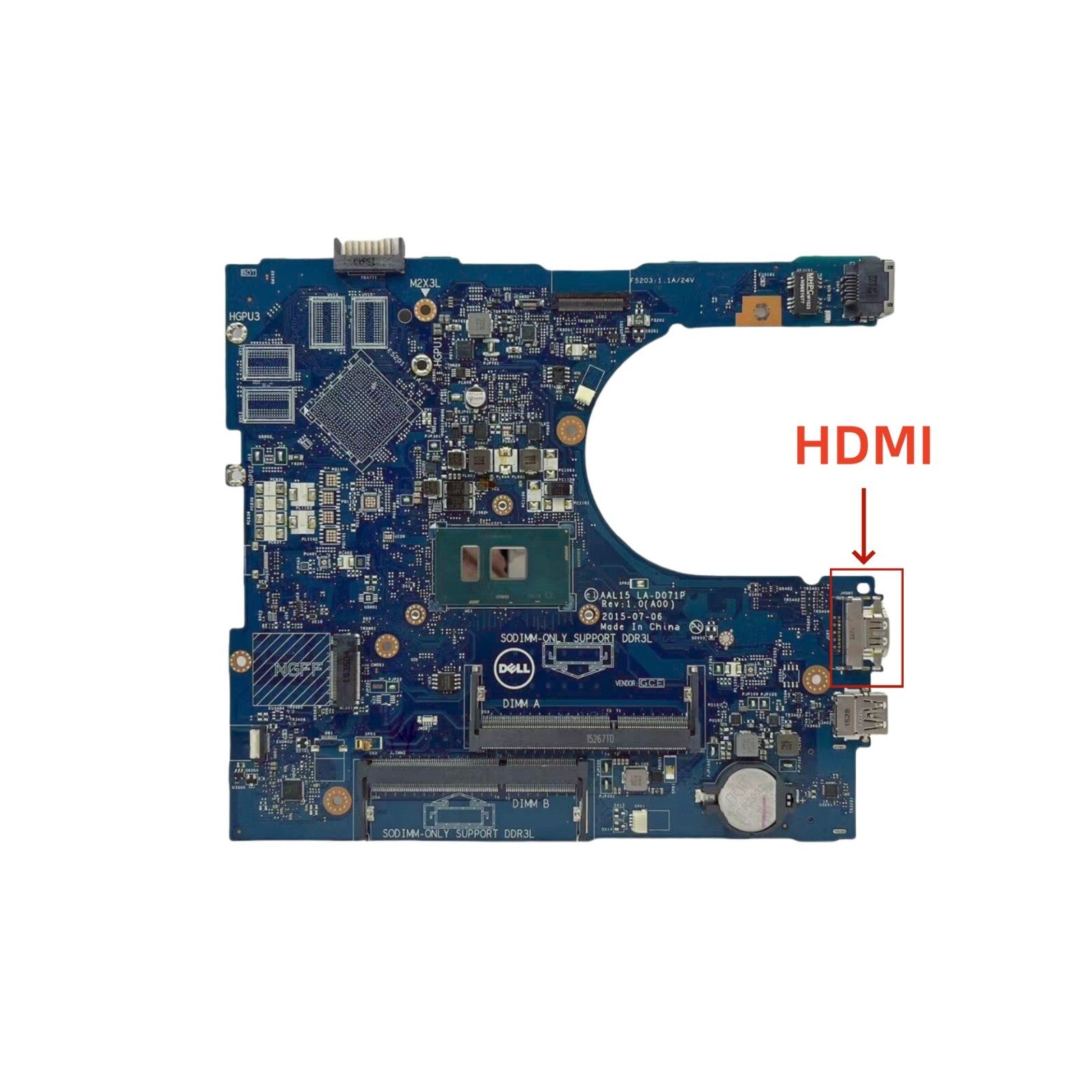 Dell Inspiron 5459 Motherboard LA-D071P with i5-6200U CPU UMA CN-0FV59D - Bighao-Era Laptop part