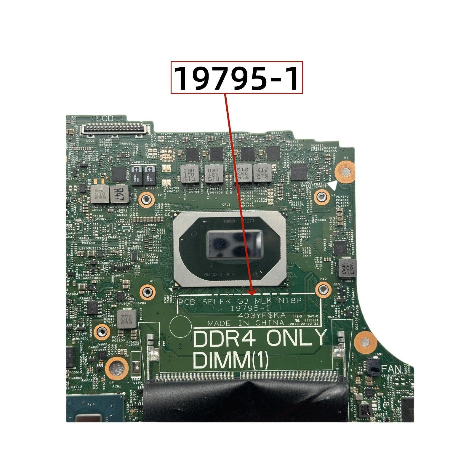 CN-028HKV Dell G3 3500 Motherboard 19795-1 with I5-10300H CPU and GTX1650-4GB - Bighao-Era Laptop part