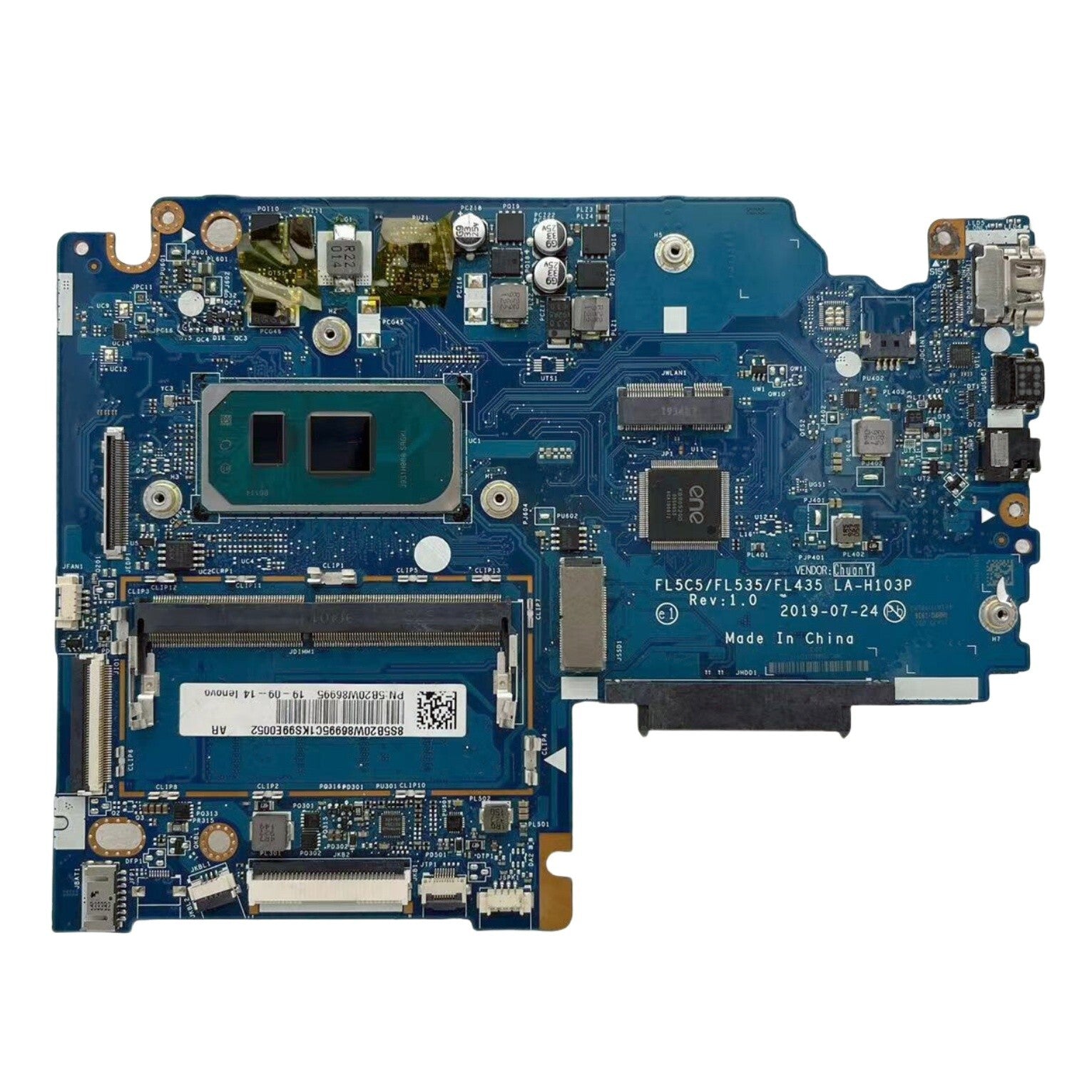 Lenovo Ideapad S340-14IIL Motherboard LA-H103P with i5-1035G1 CPU and 4GB RAM - Bighao-Era Laptop part