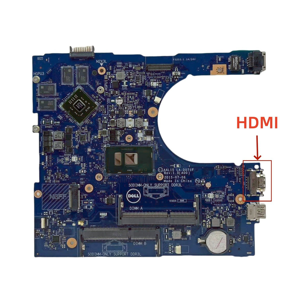 Dell Inspiron 5459 Motherboard LA-D071P i7-6500U R5 M335 4G 0YVT1C Replacement - Bighao-Era Laptop part