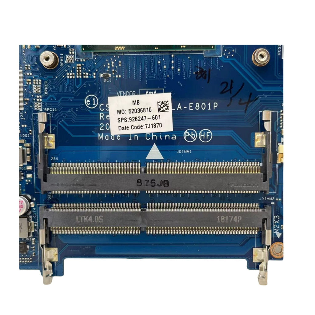 HP Pavilion 250 G6 Motherboard LA-E801P for i5-7200U CPU 926247-601 - Bighao-Era Laptop part