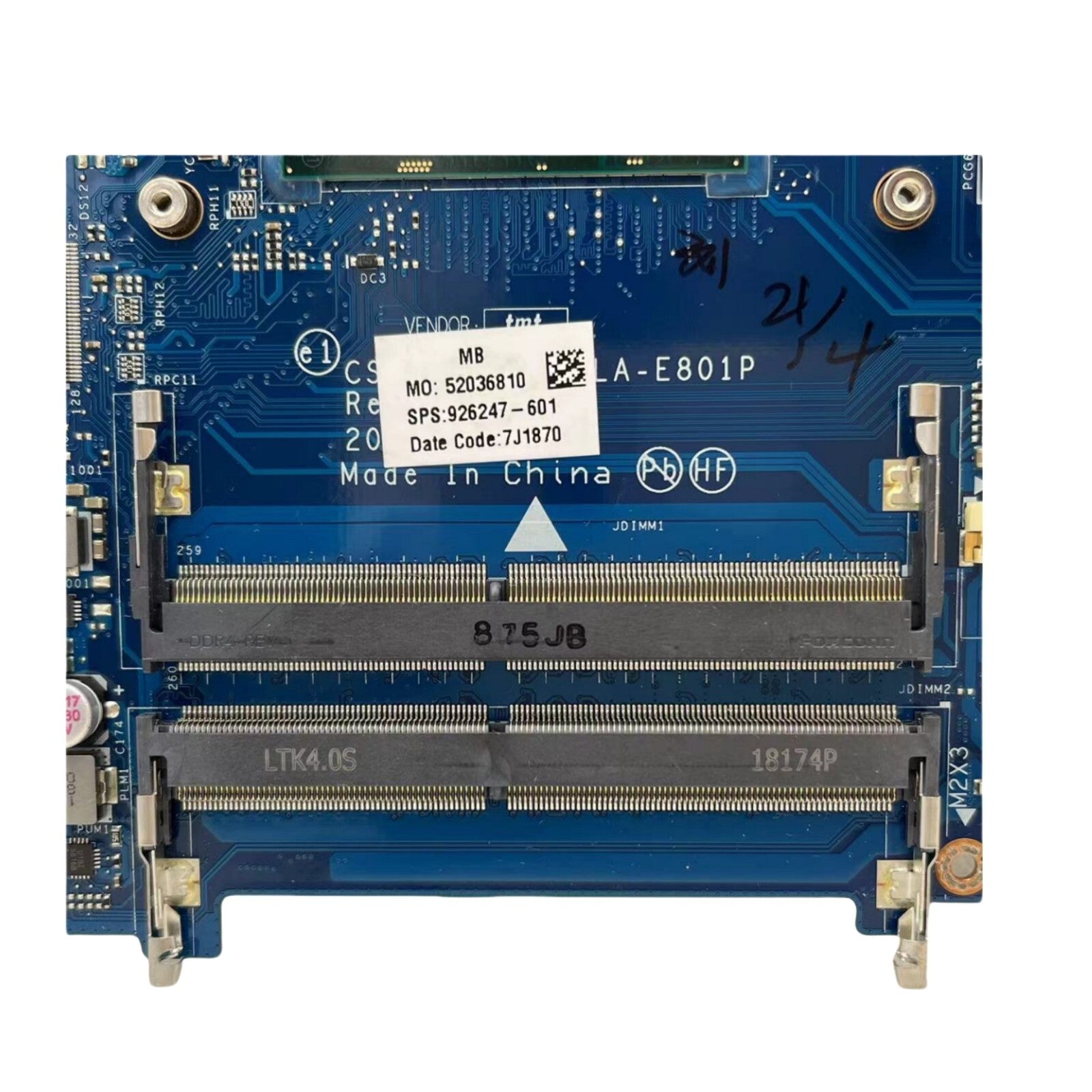 HP Pavilion 250 G6 Motherboard LA-E801P for i5-7200U CPU 926247-601 - Bighao-Era Laptop part