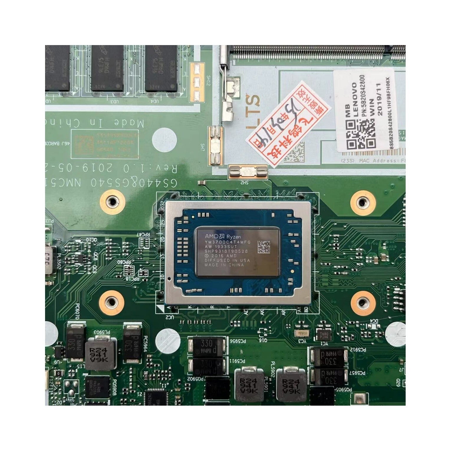 5B20S42800 Lenovo IdeaPad S145-15API Motherboard NM-C511 with R7-3700U CPU and 4GB RAM - Bighao-Era Laptop part