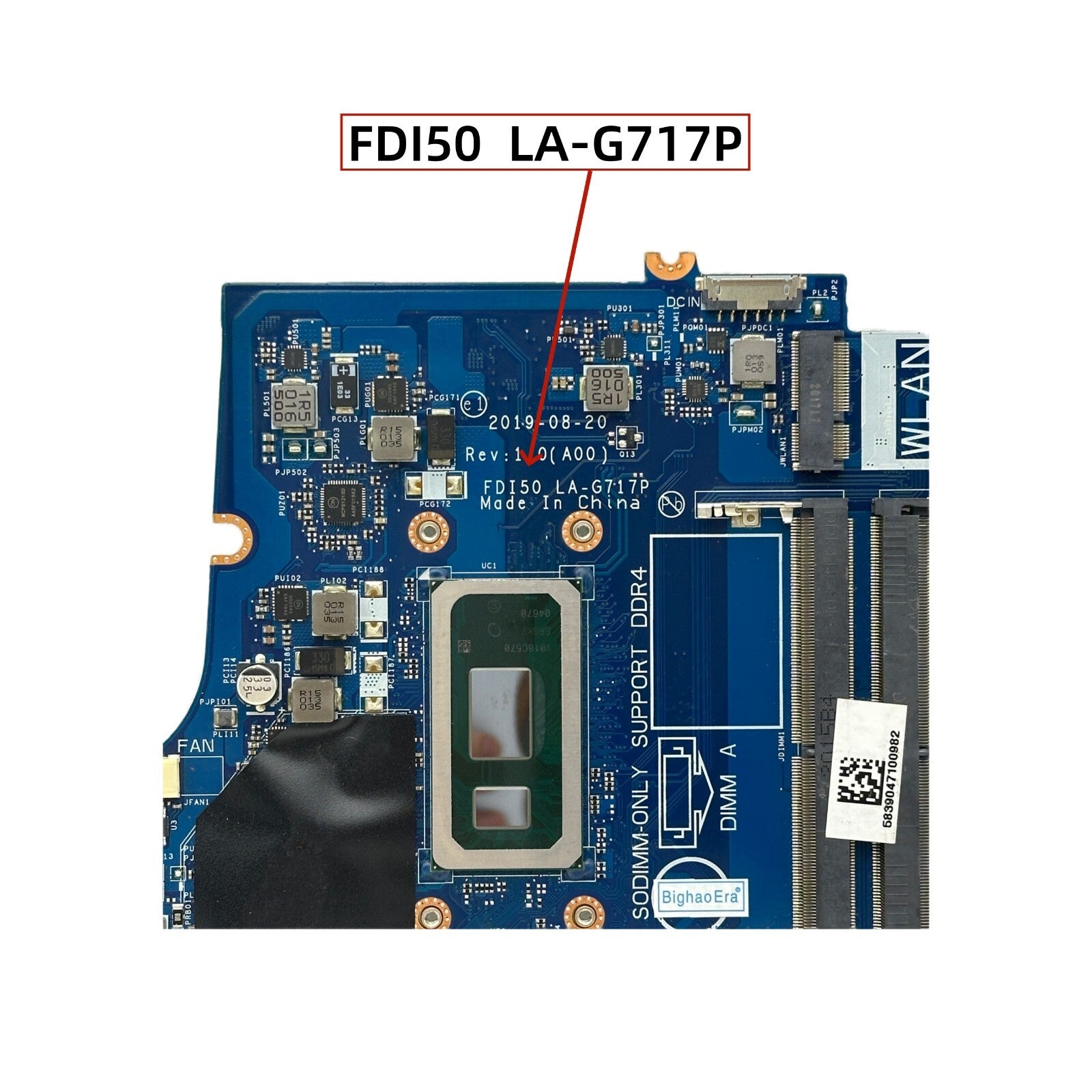 Dell Vostro 3490 Motherboard LA-G717P with i5-10210U CPU FDI50 CN-06FMPV - Bighao-Era Laptop part
