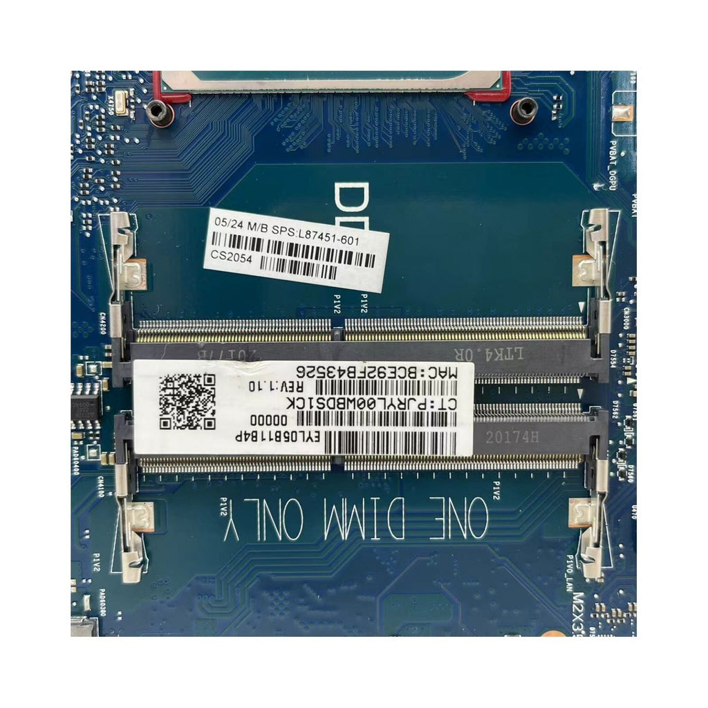 HP 17-BY Motherboard 6050A3168901 with i5-1035G1 CPU L87451-601 /001 for HP 17-BY Laptop - Bighao-Era Laptop part
