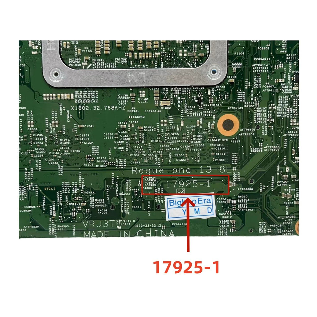 17925-1 For Dell Inspiron 13 7386 Laptop Motherboard i5-8265U 8GB-RAM CN-02CF17 - Bighao-Era Laptop part