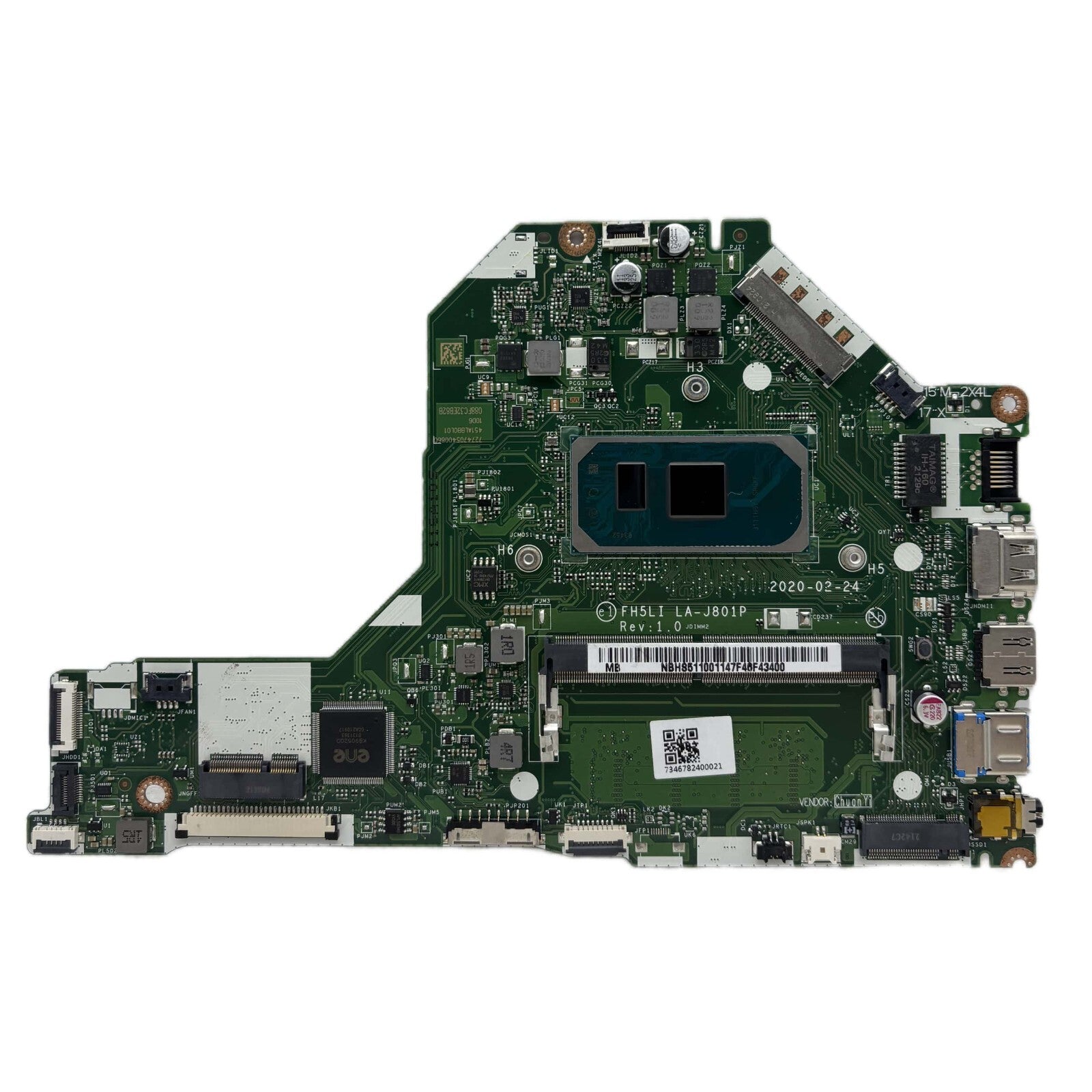 LA-J801P Acer Aspire A315-56 Motherboard with i3-1005G1 CPU and 4GB RAM NBHS511002 - Bighao-Era Laptop part