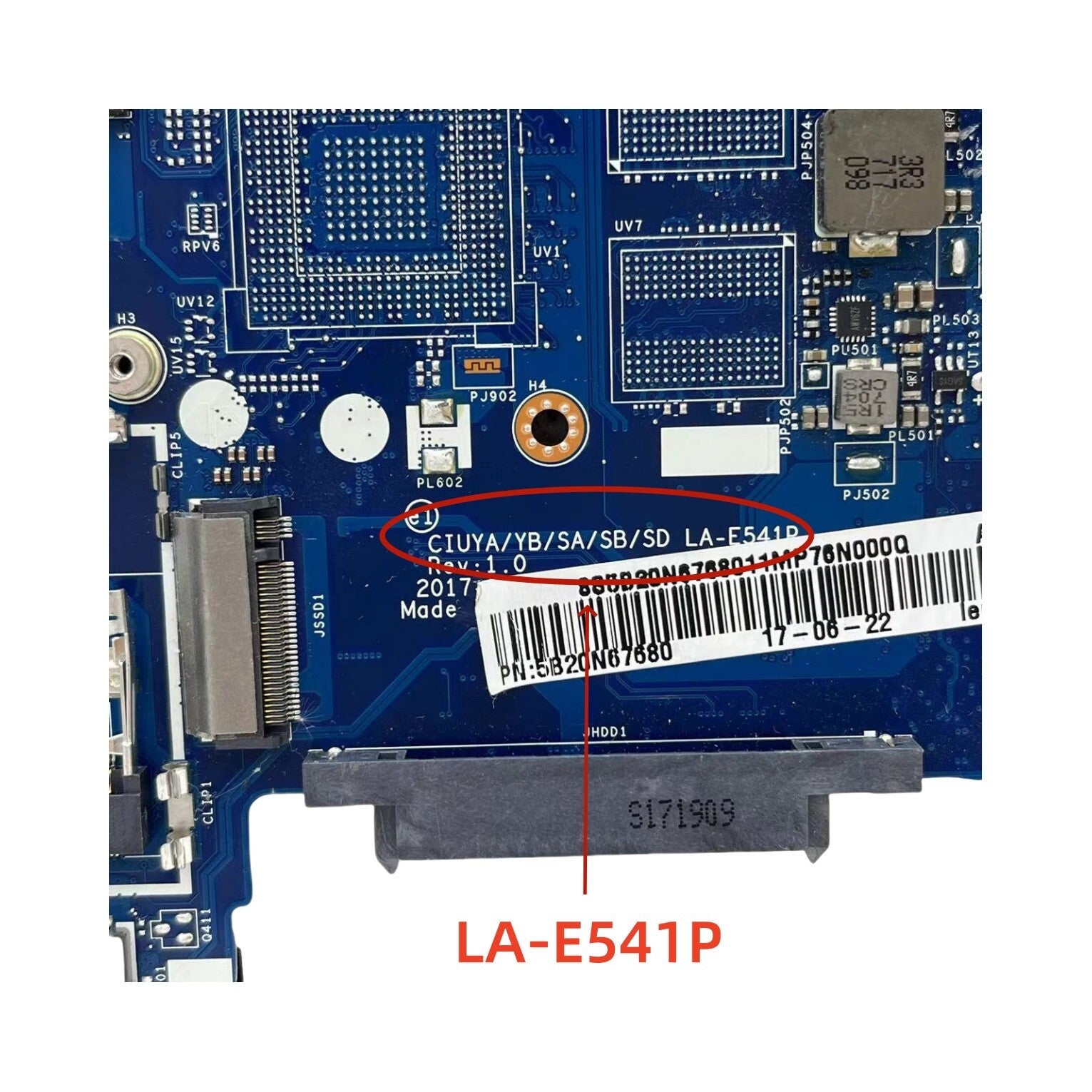 LA-E541P Lenovo Yoga 520-14IKB Motherboard UMA 4415U/i3-7100U CPU Replacement - Bighao-Era Laptop part