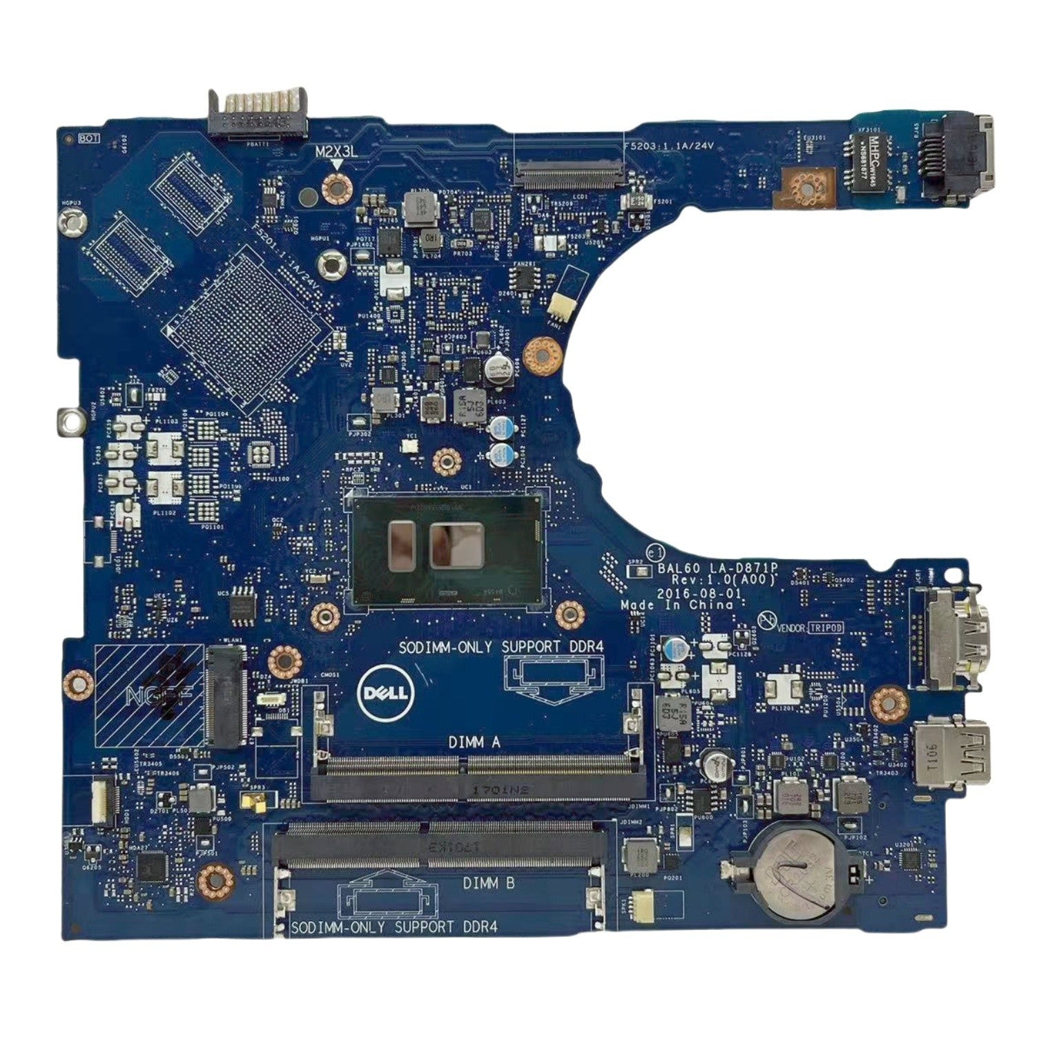Dell Inspiron 5468 motherboard LA-D871P Intel i3-7100U 0DMD9K - Bighao-Era Laptop part