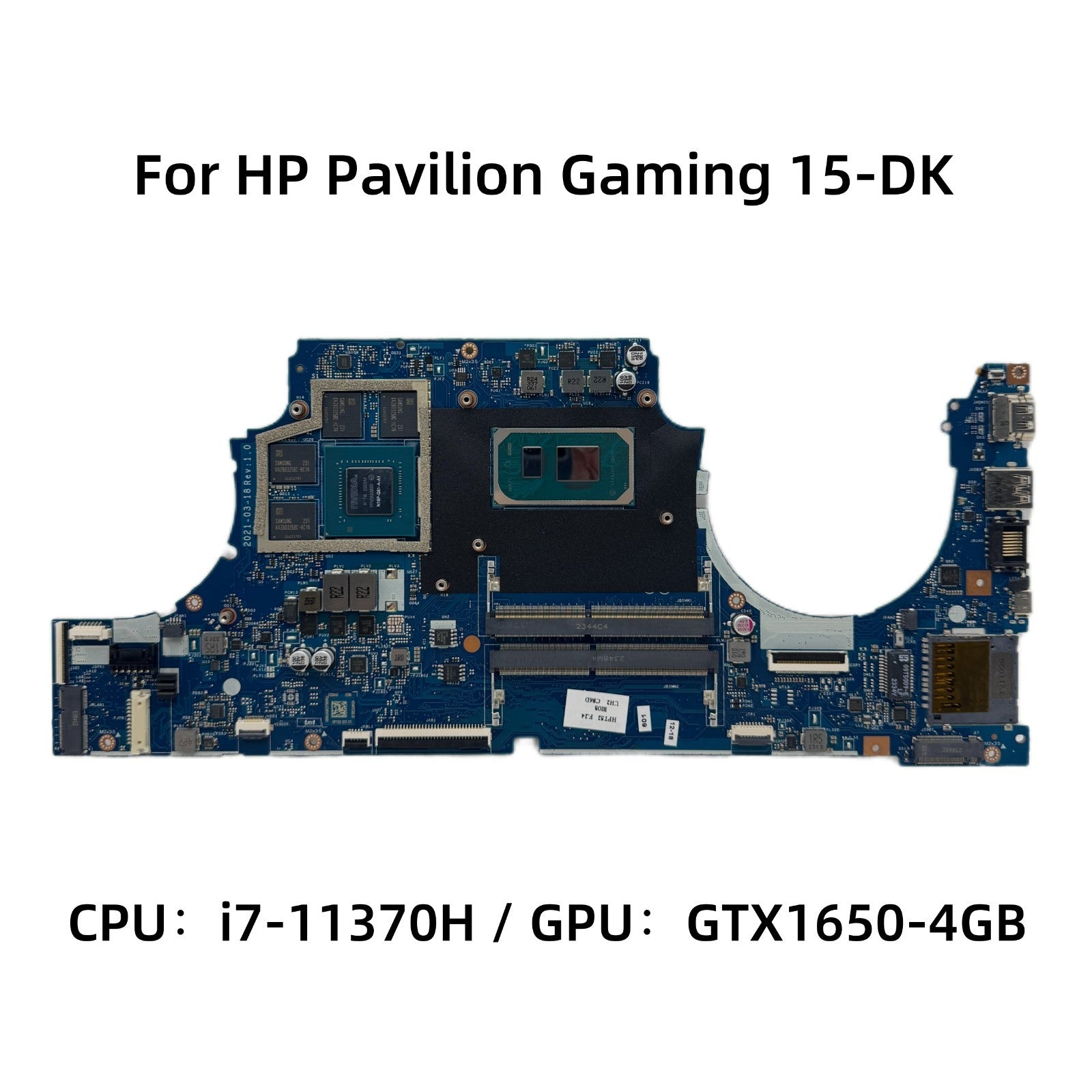 HP Gaming 15-DK Motherboard LA-L001P i7-11370H GTX1650 4GB M53286-601 M54379-601 - Bighao-Era Laptop part