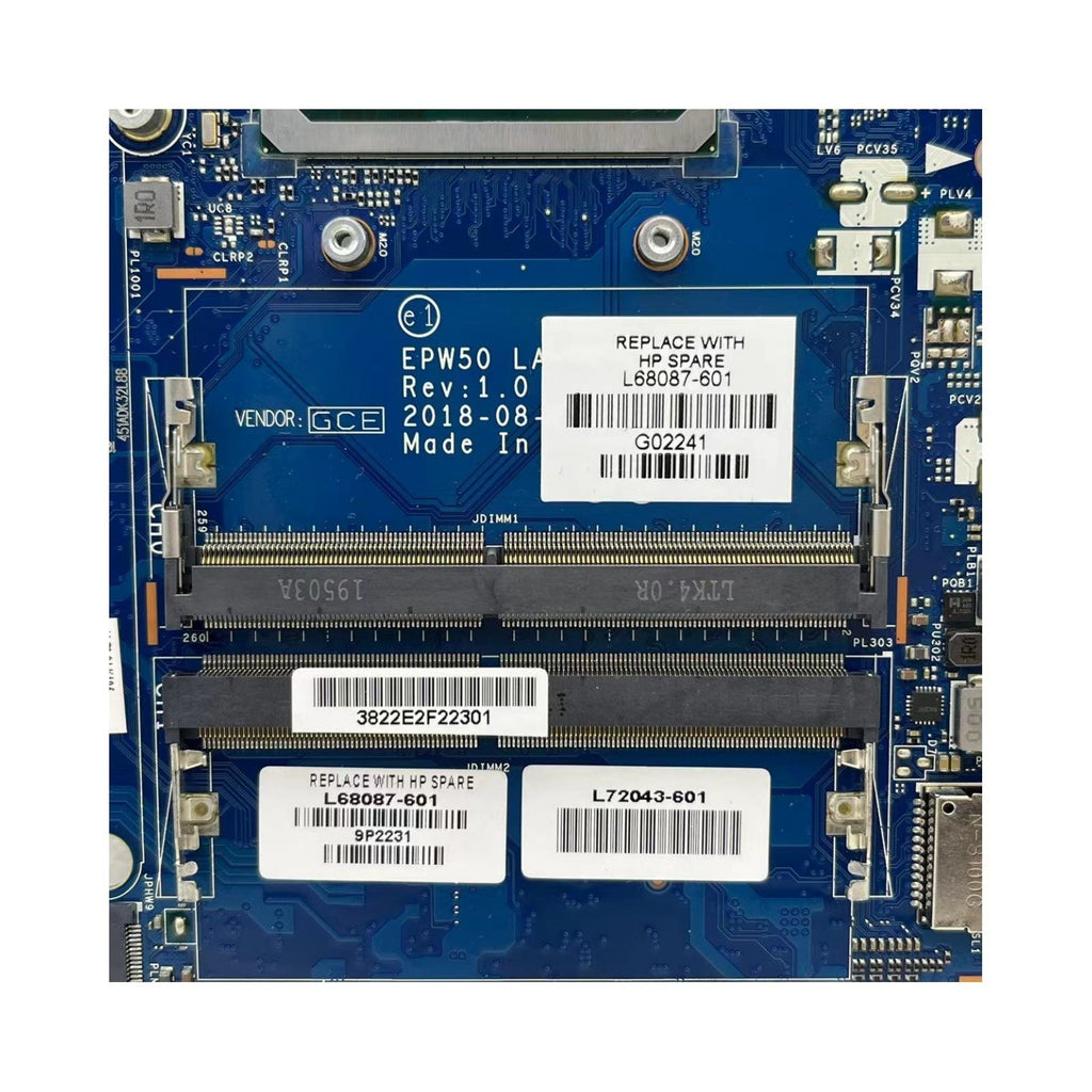 LA-G07FP HP 15-DA Motherboard with i5-8265U CPU L49975-601 - Bighao-Era Laptop part