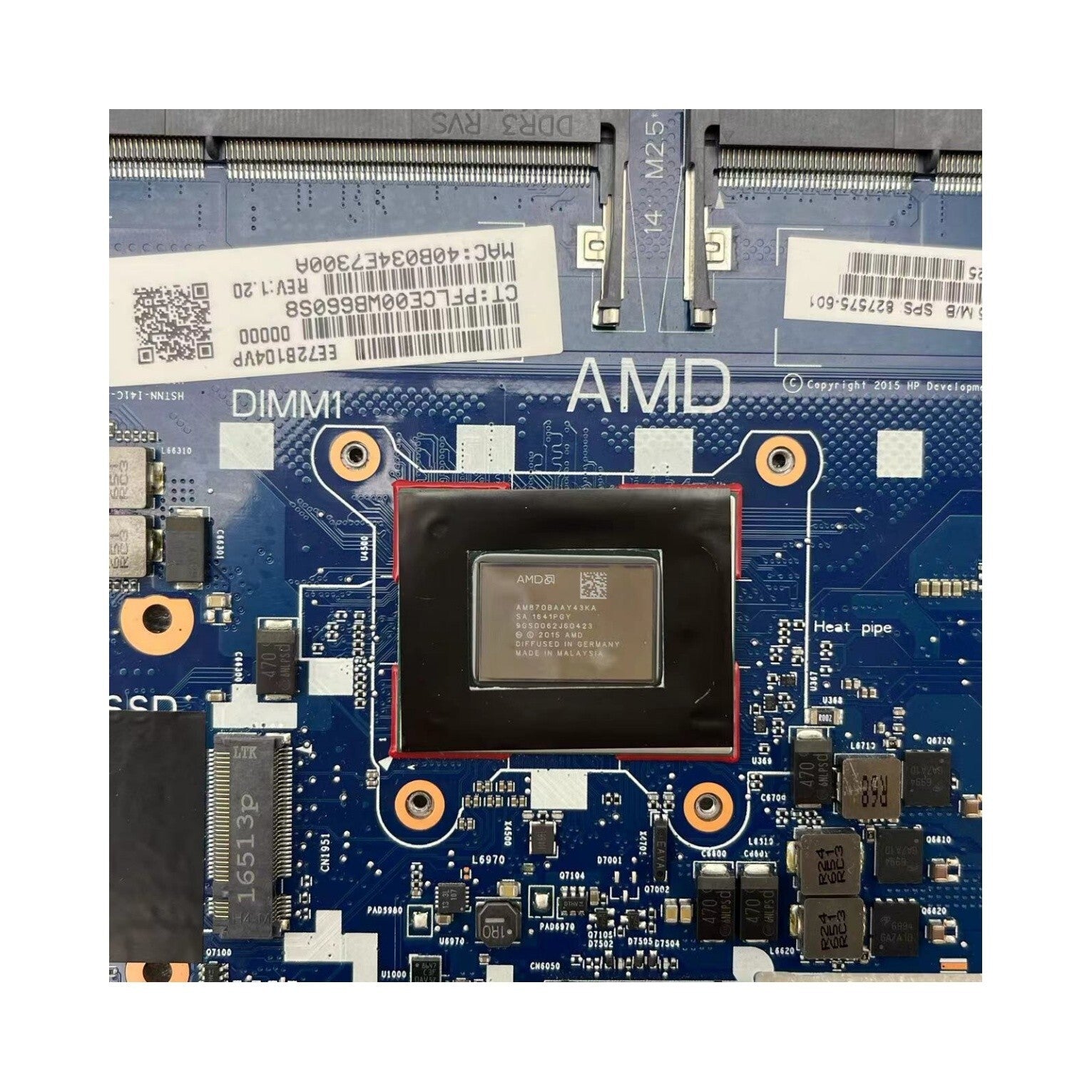 HP EliteBook 745 G3 Motherboard 6050A2728001 with A10-8700B CPU 827575-601 - Bighao-Era Laptop part