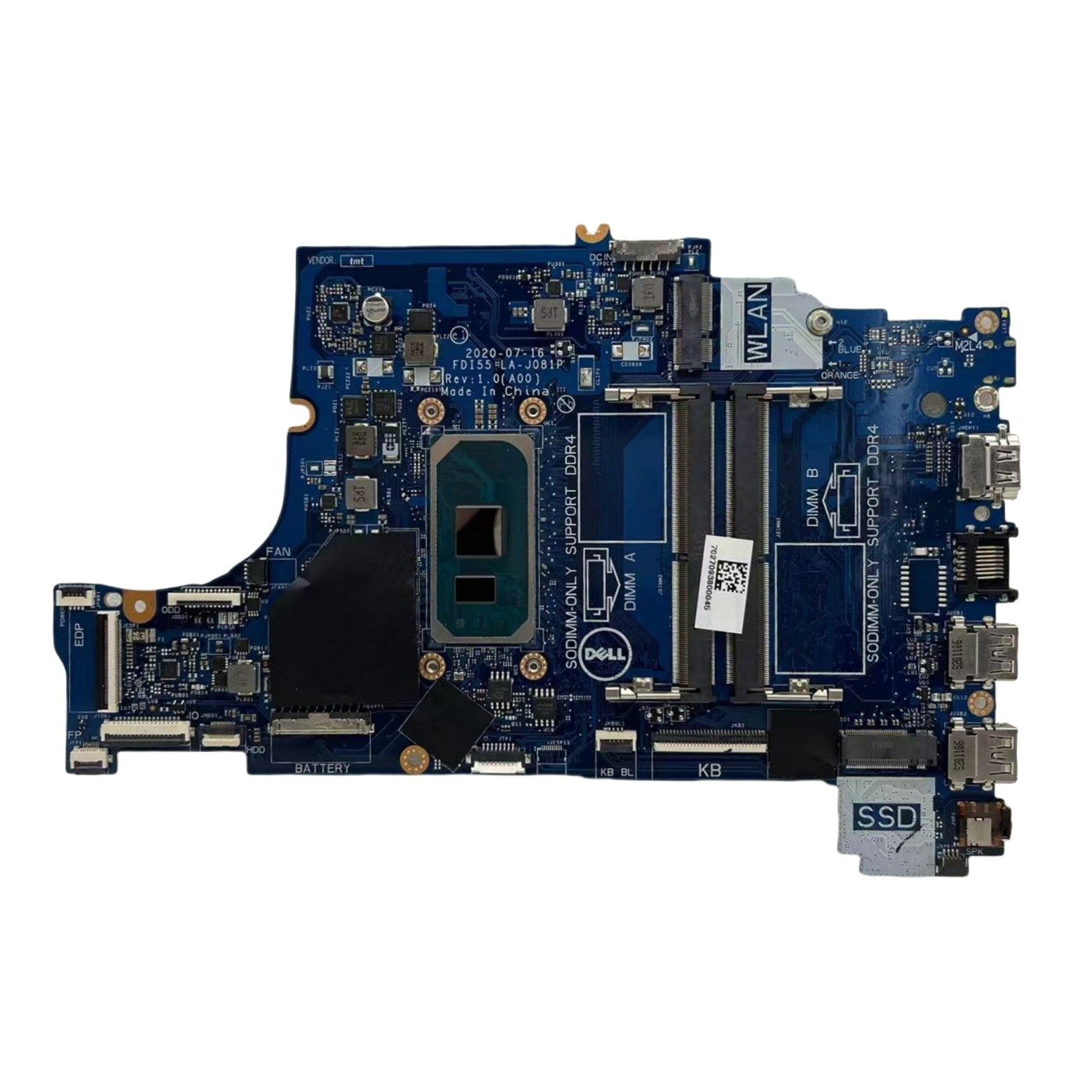 LA-J081P Dell Inspiron 3501 Motherboard UMA with i3-1005G1 CPU - Bighao-Era Laptop part
