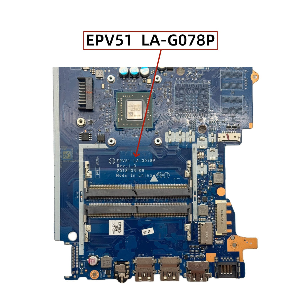 HP 15-DB Motherboard LA-G078P EVP51 LA-G078P For HP 15-DB 255 G7 A9-9425 UMA DDR4 L20477-601 - Bighao-Era Laptop part