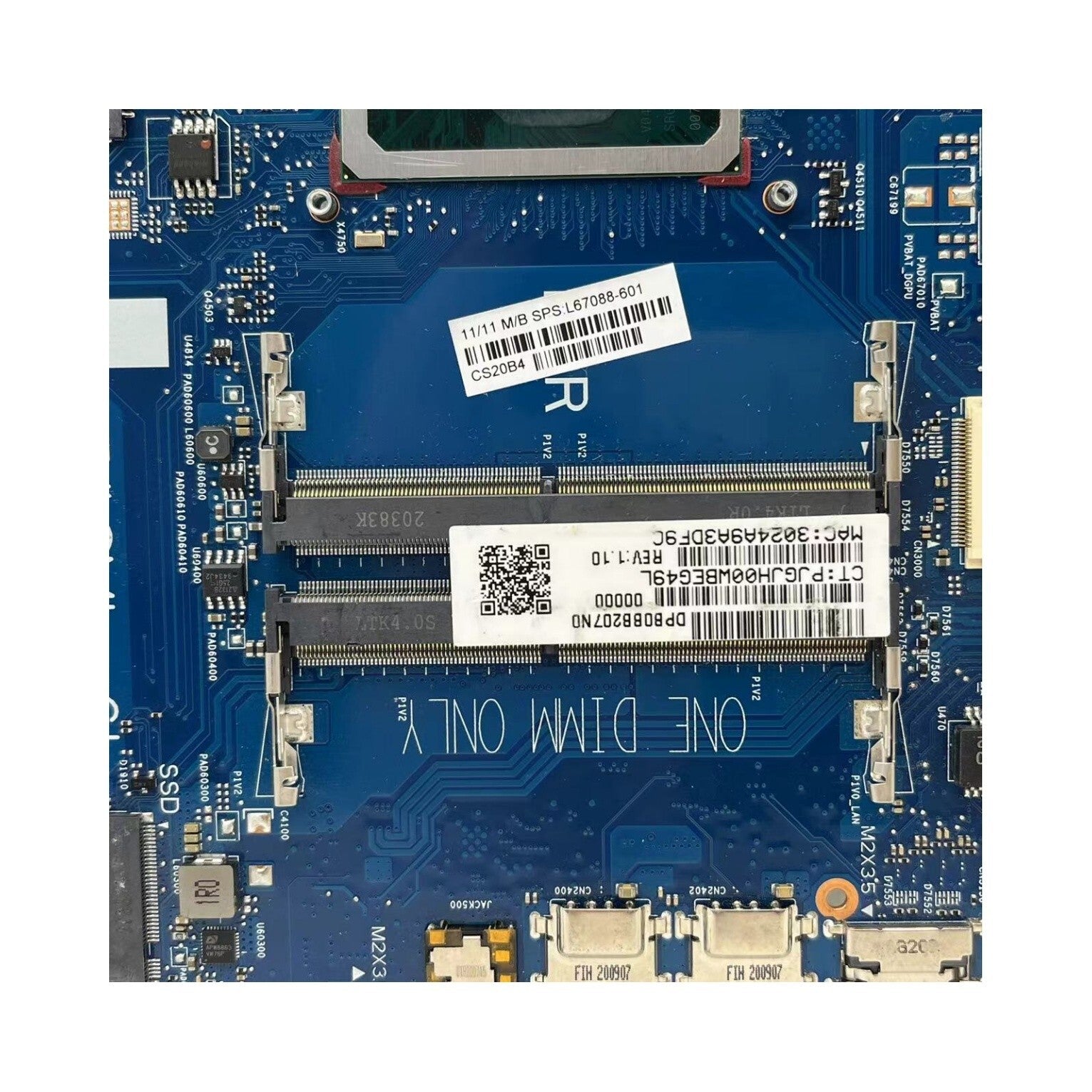 L67088-601 HP 17-BY Notebook Motherboard 6050A3107701 with Core i5-10210U CPU - Bighao-Era Laptop part