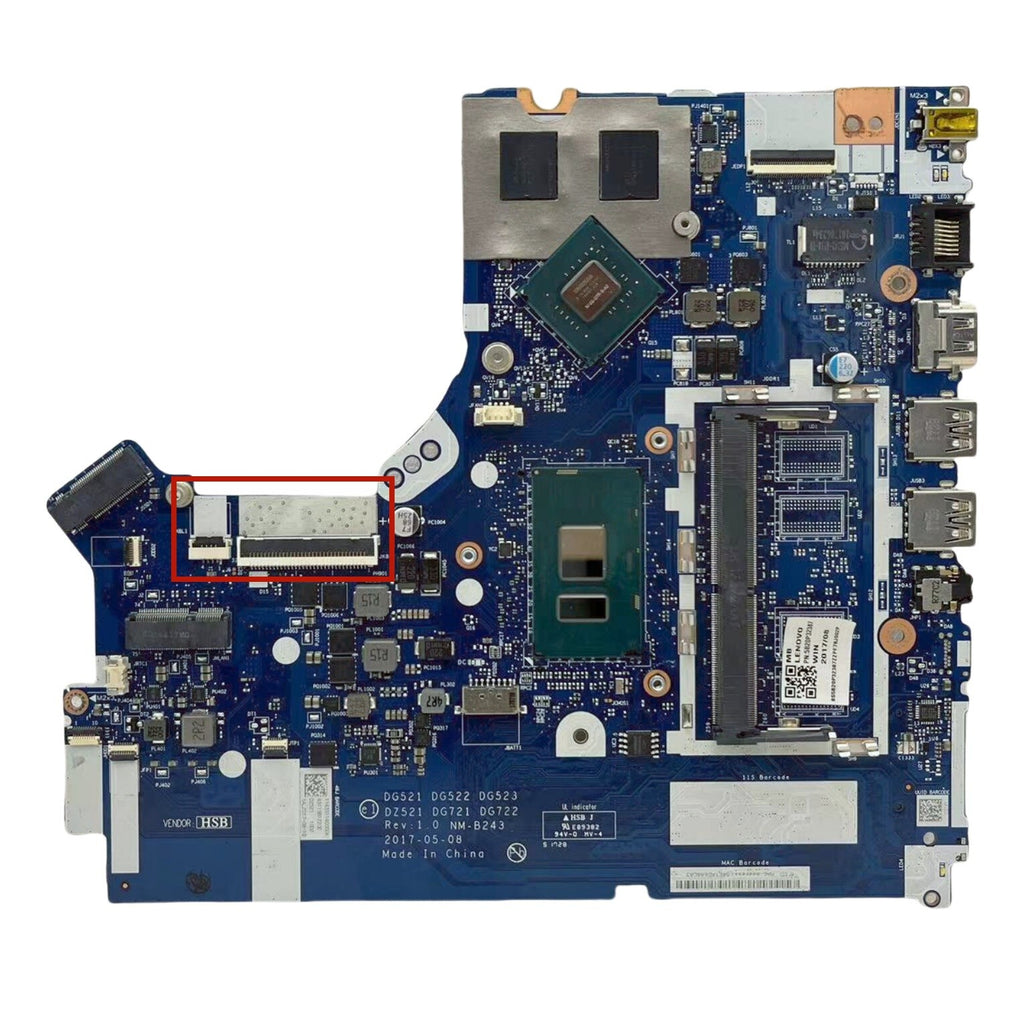 Lenovo Ideapad 520-15IKB Motherboard NM-B243 with i7-7500U and 940MX-4G - Bighao-Era Laptop part