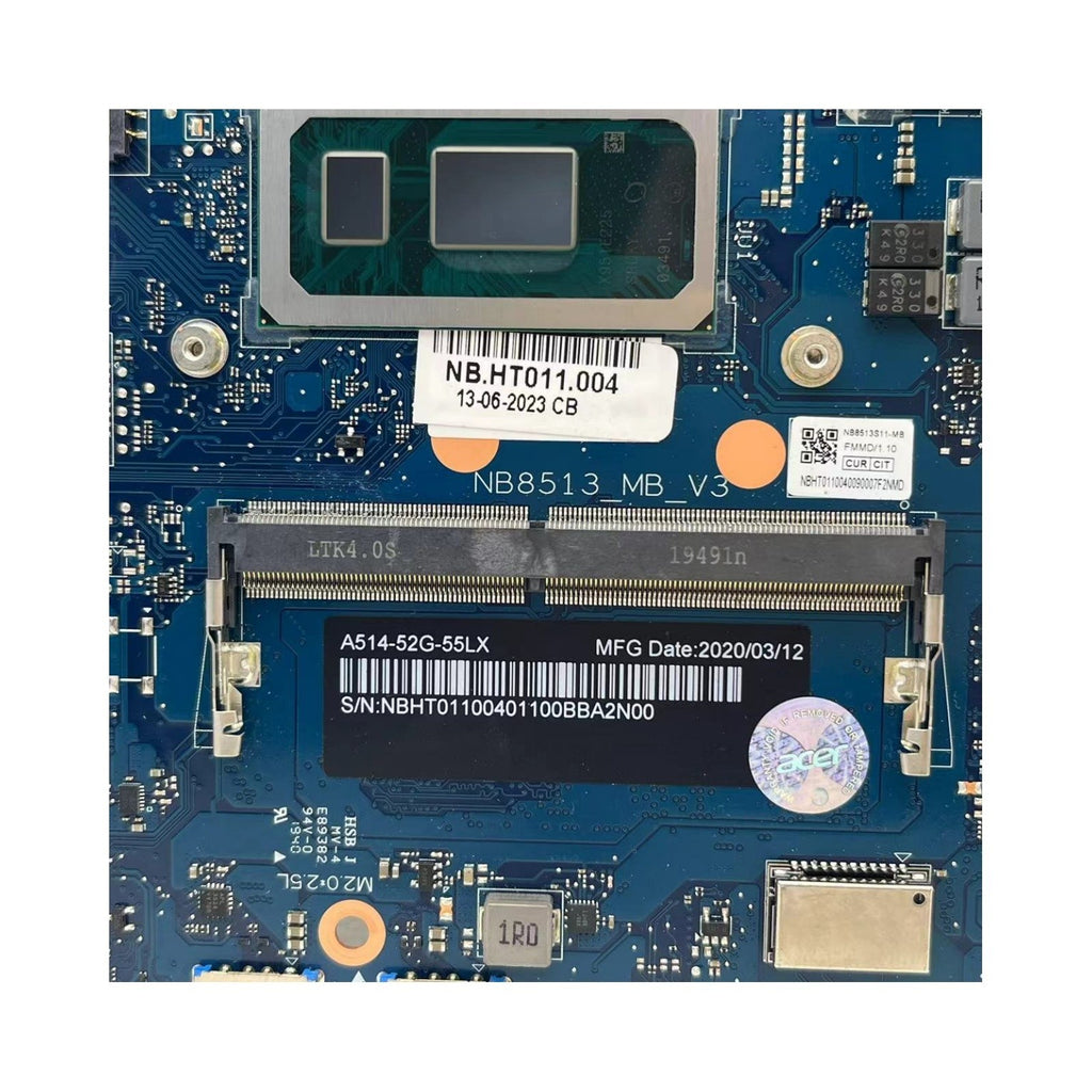 NB8513_MB_V3 For ACER Aspire A514-52G Motherboard i5-10210U MX350 2G-GPU 4GB-RAM - Bighao-Era Laptop part