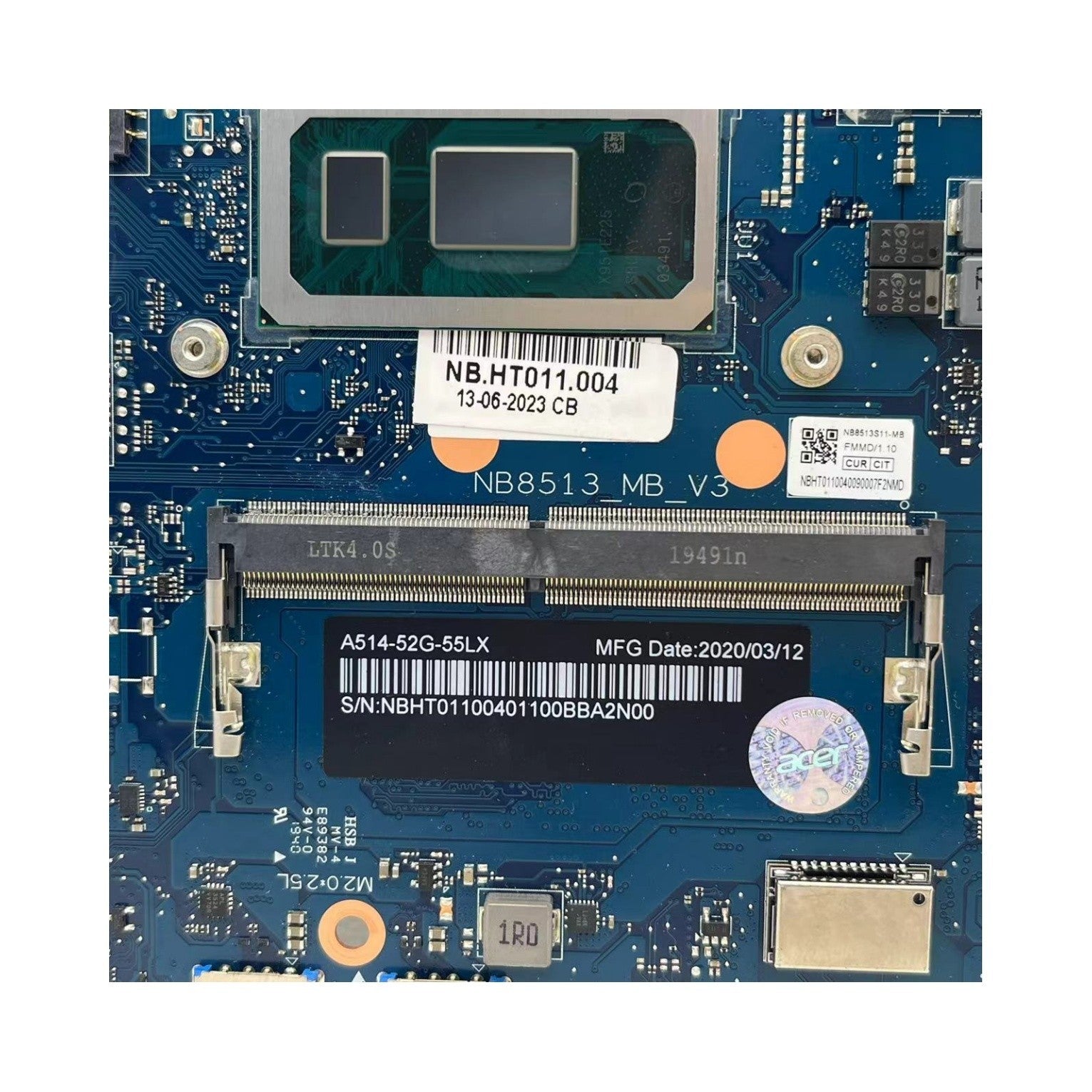 NB8513_MB_V3 For ACER Aspire A514-52G Motherboard i5-10210U MX350 2G-GPU 4GB-RAM - Bighao-Era Laptop part