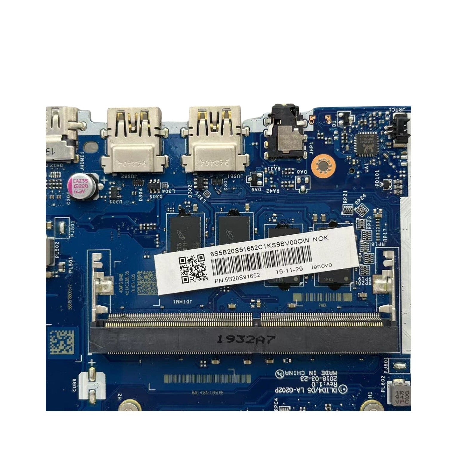 PN:5B20S91652 Lenovo IdeaPad 130-15IKB Motherboard LA-G202P i3-7020U 4GB RAM - Bighao-Era Laptop part