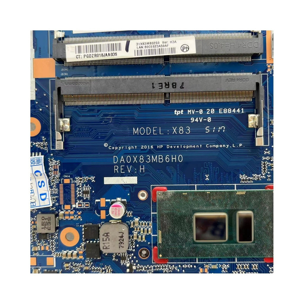DA0X83MB6H0 UMA For HP ProBook 450 G4 Motherboard i3-7100U 907702-001 907702-601 - Bighao-Era Laptop part