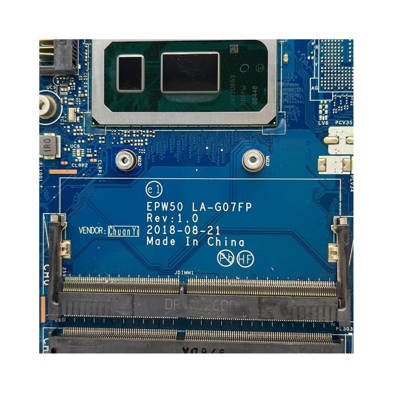 LA-G07FP For HP 15-DA Laptop Motherboard With i7-8565U CPU L52746-001 L52746-601 - Bighao-Era Laptop part